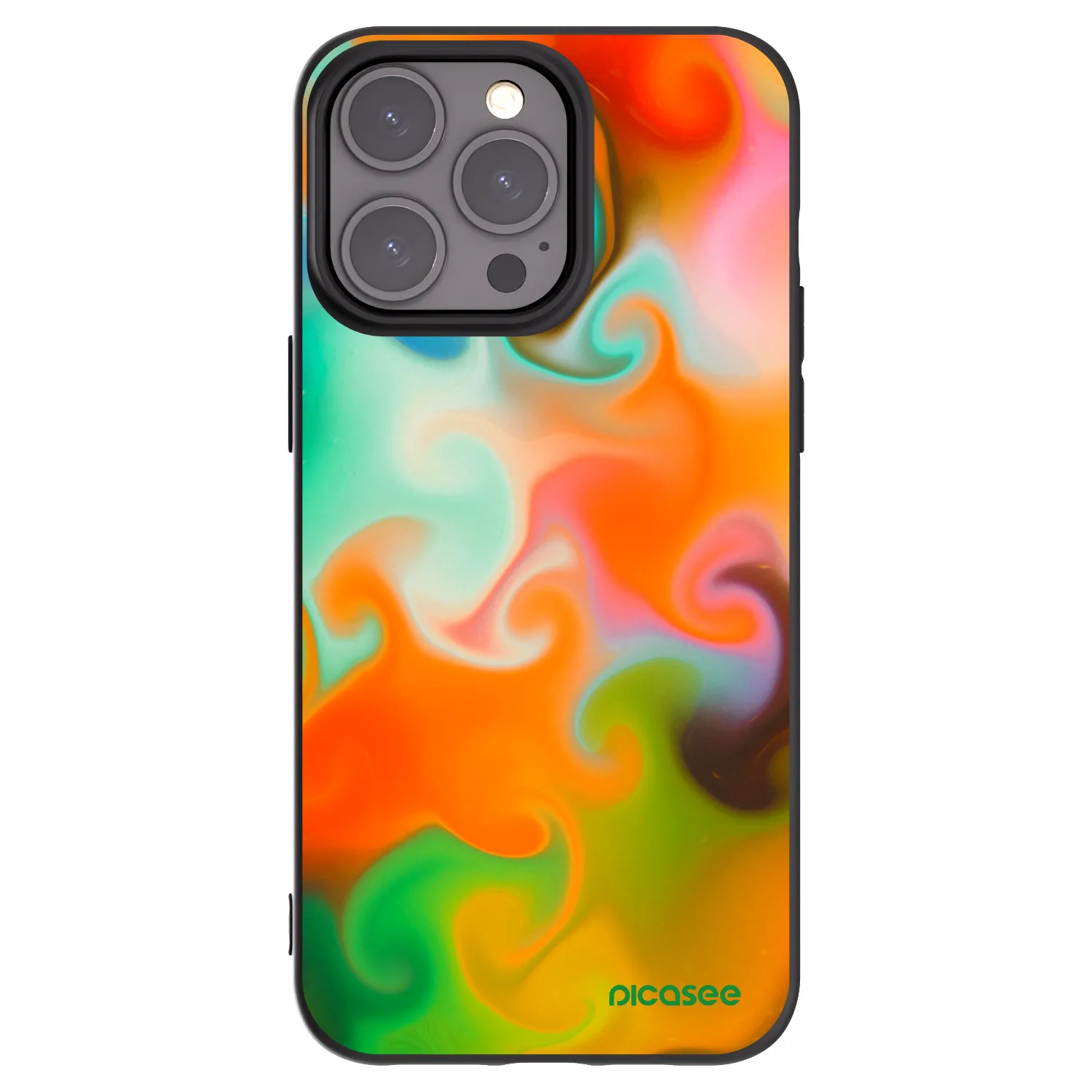 Picasee silikonowe czarne etui na Apple iPhone 15 Pro Max - Juice