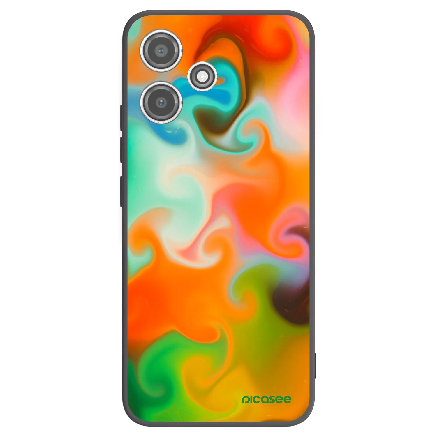 Picasee silikonowe czarne etui na Xiaomi Redmi 12 5G - Juice
