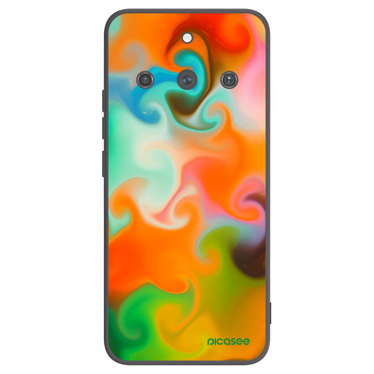 Picasee silikonowe czarne etui na Realme 11 Pro+ - Juice