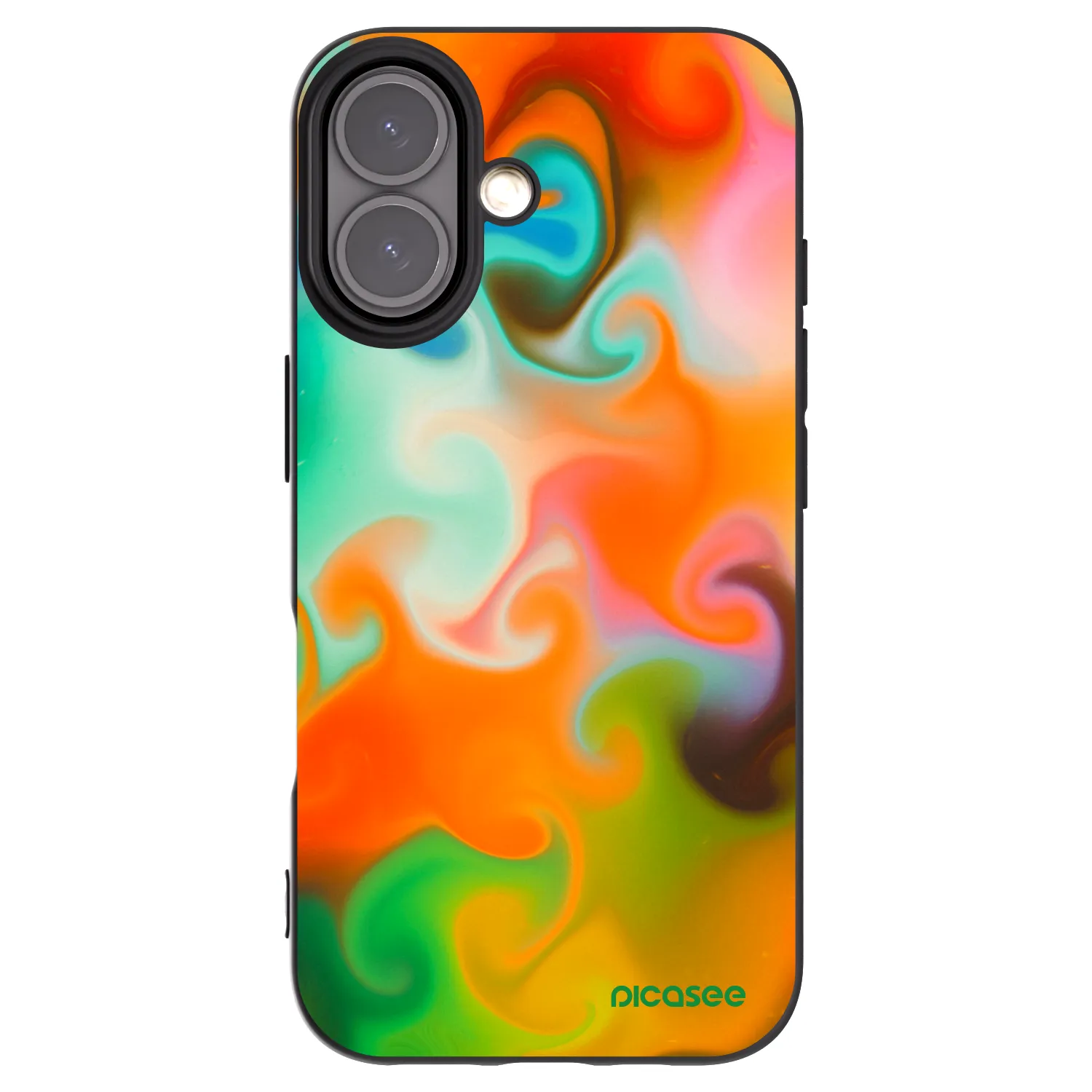 Picasee silikonowe czarne etui na Apple iPhone 16 - Juice