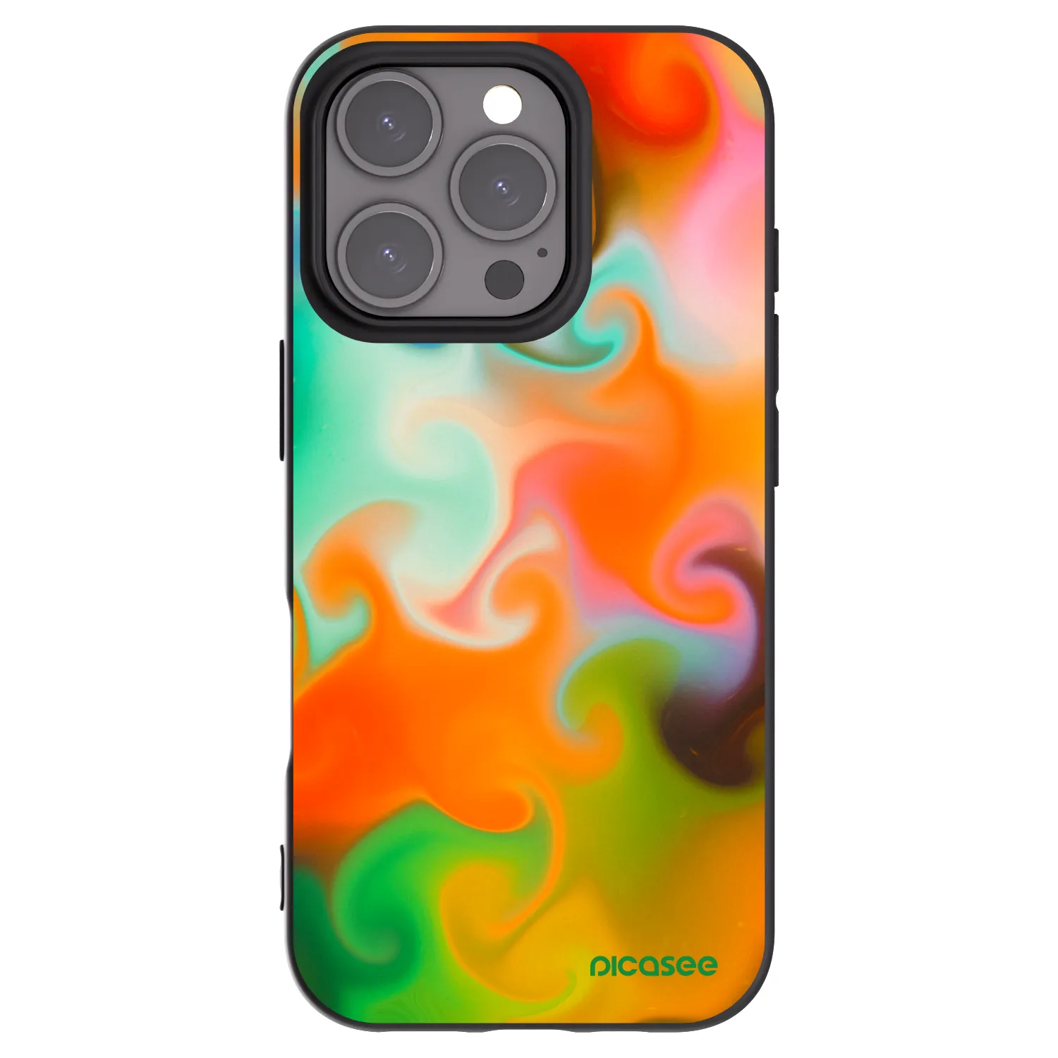 Picasee silikonowe czarne etui na Apple iPhone 16 Pro - Juice