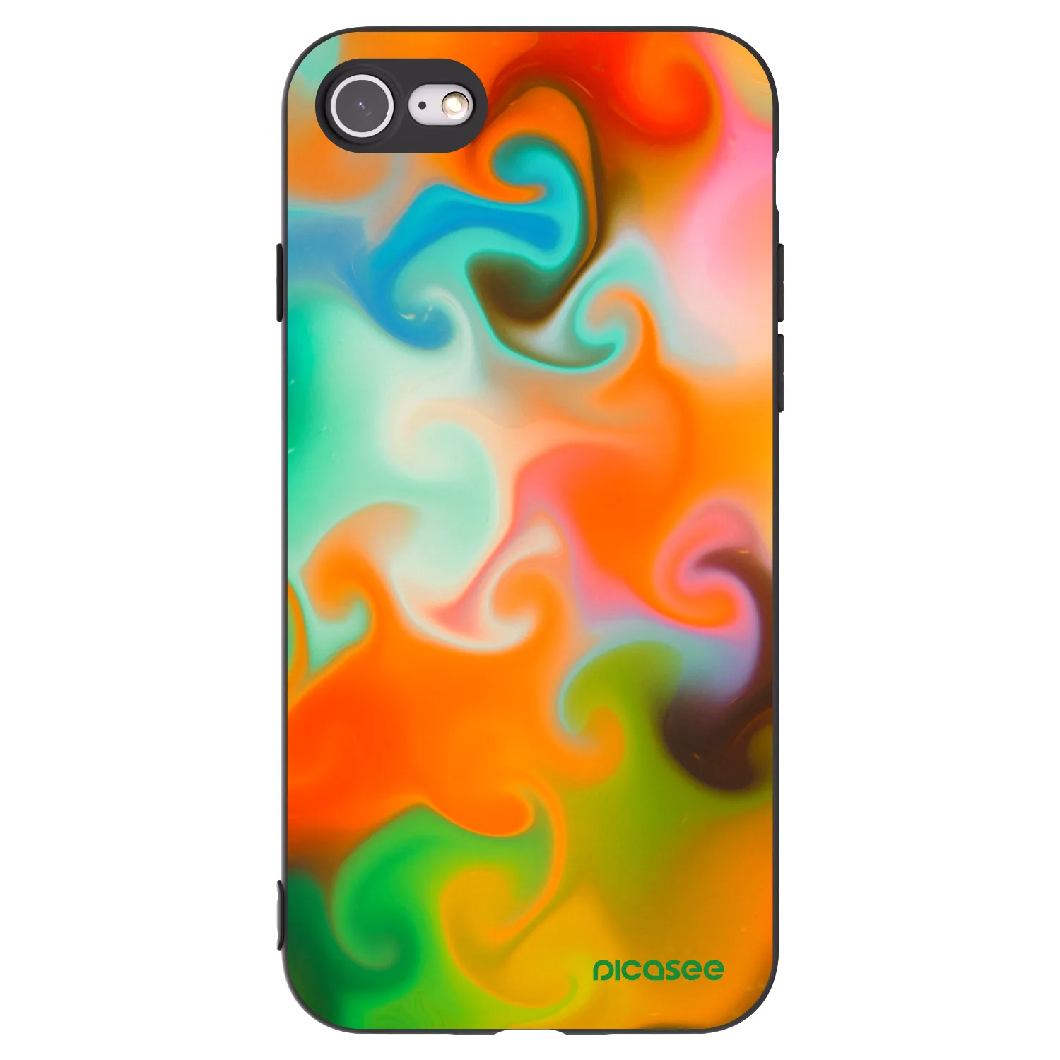 Picasee silikonowe czarne etui na Apple iPhone 8 - Juice