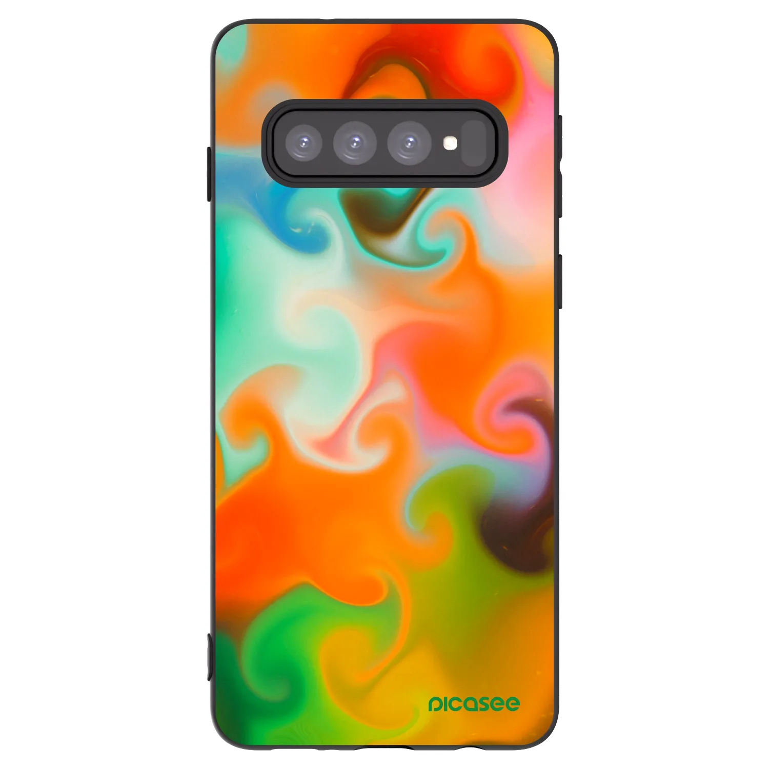 Picasee silikonowe czarne etui na Samsung Galaxy S10 G973 - Juice