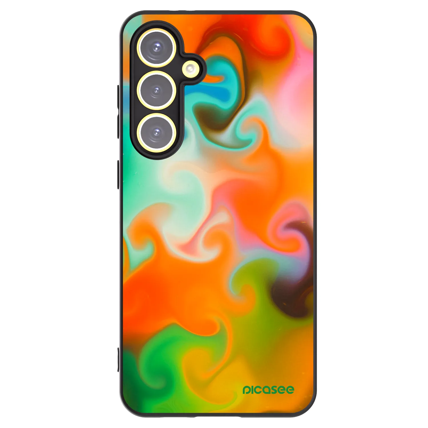 Picasee silikonowe czarne etui na Samsung Galaxy S24 FE S721B - Juice