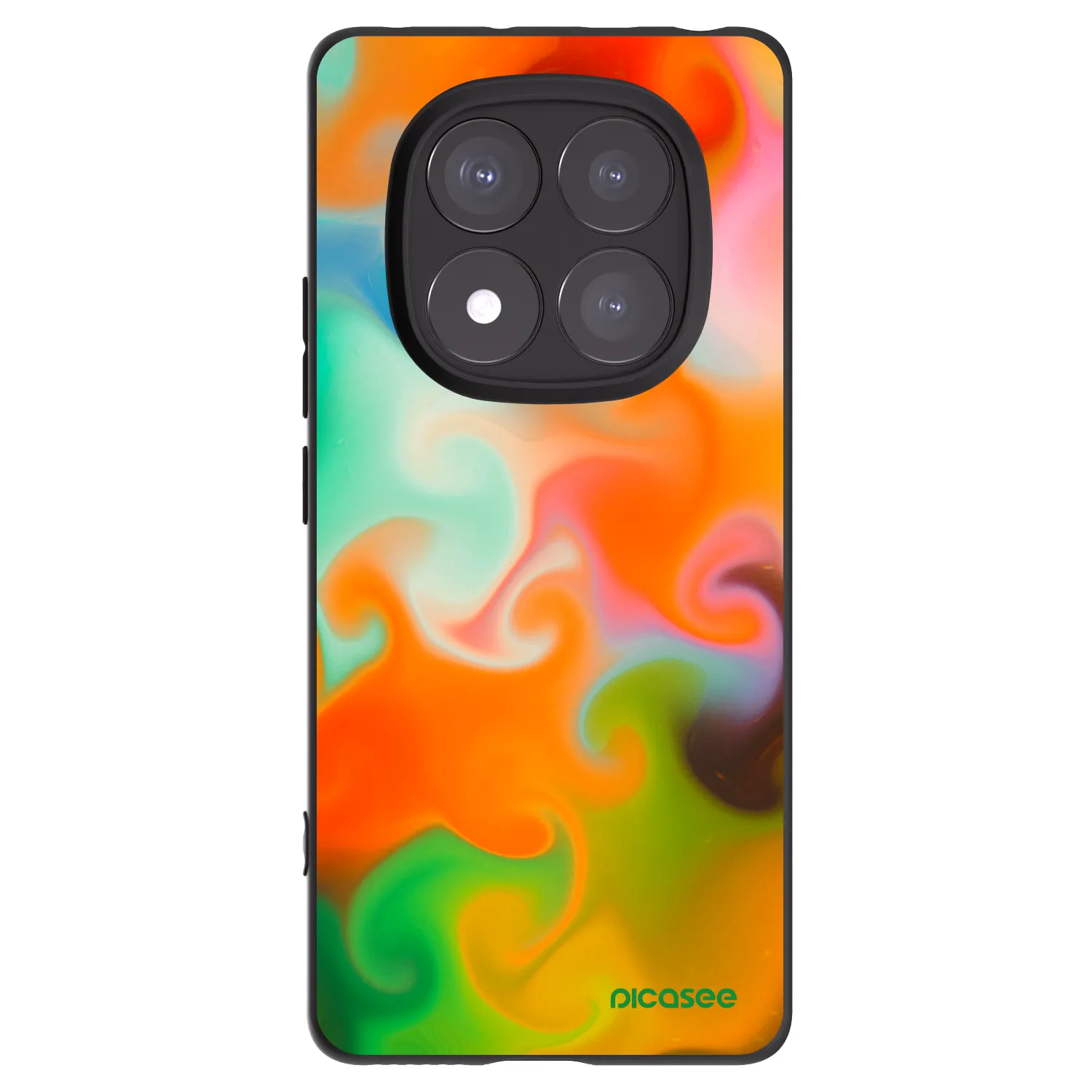 Picasee silikonowe czarne etui na Xiaomi Redmi Note 14 Pro+ 5G - Juice
