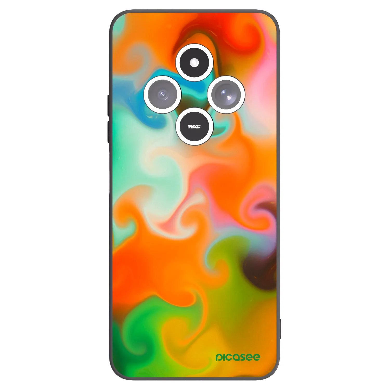 Picasee silikonowe czarne etui na Xiaomi Redmi 14C - Juice