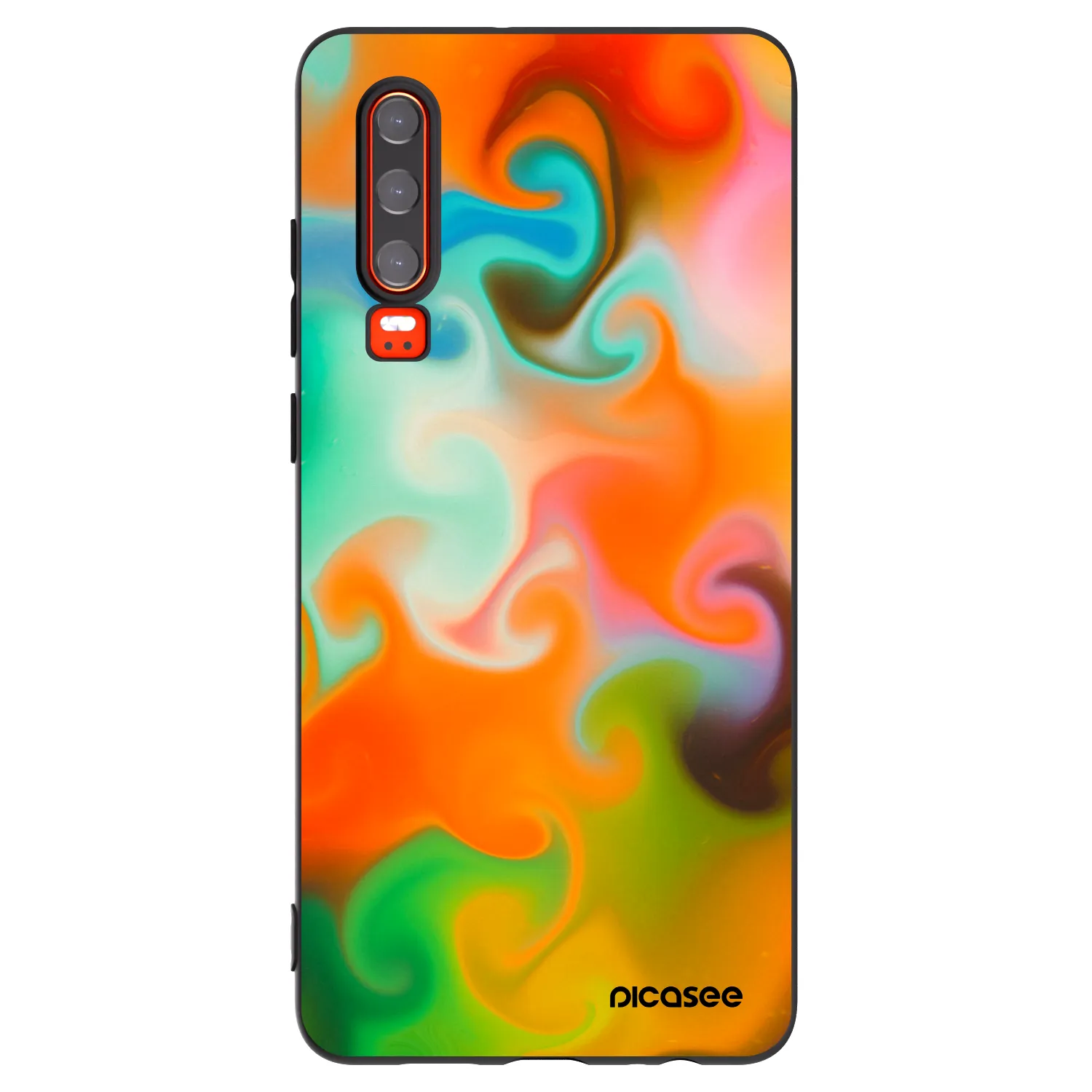 Picasee silikonowe czarne etui na Huawei P30 - Juice