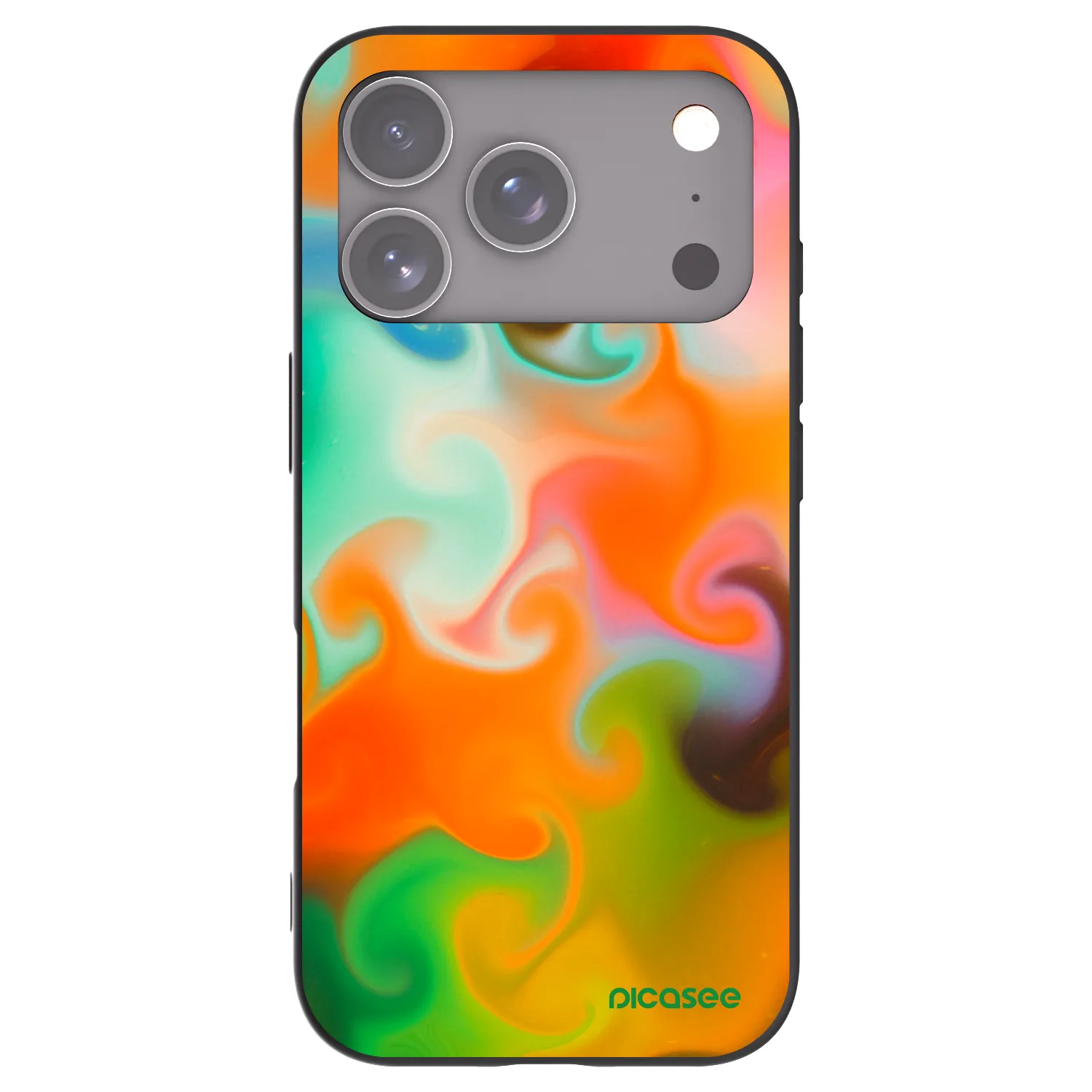 Picasee silikonowe czarne etui na Apple iPhone 17 Pro - Juice