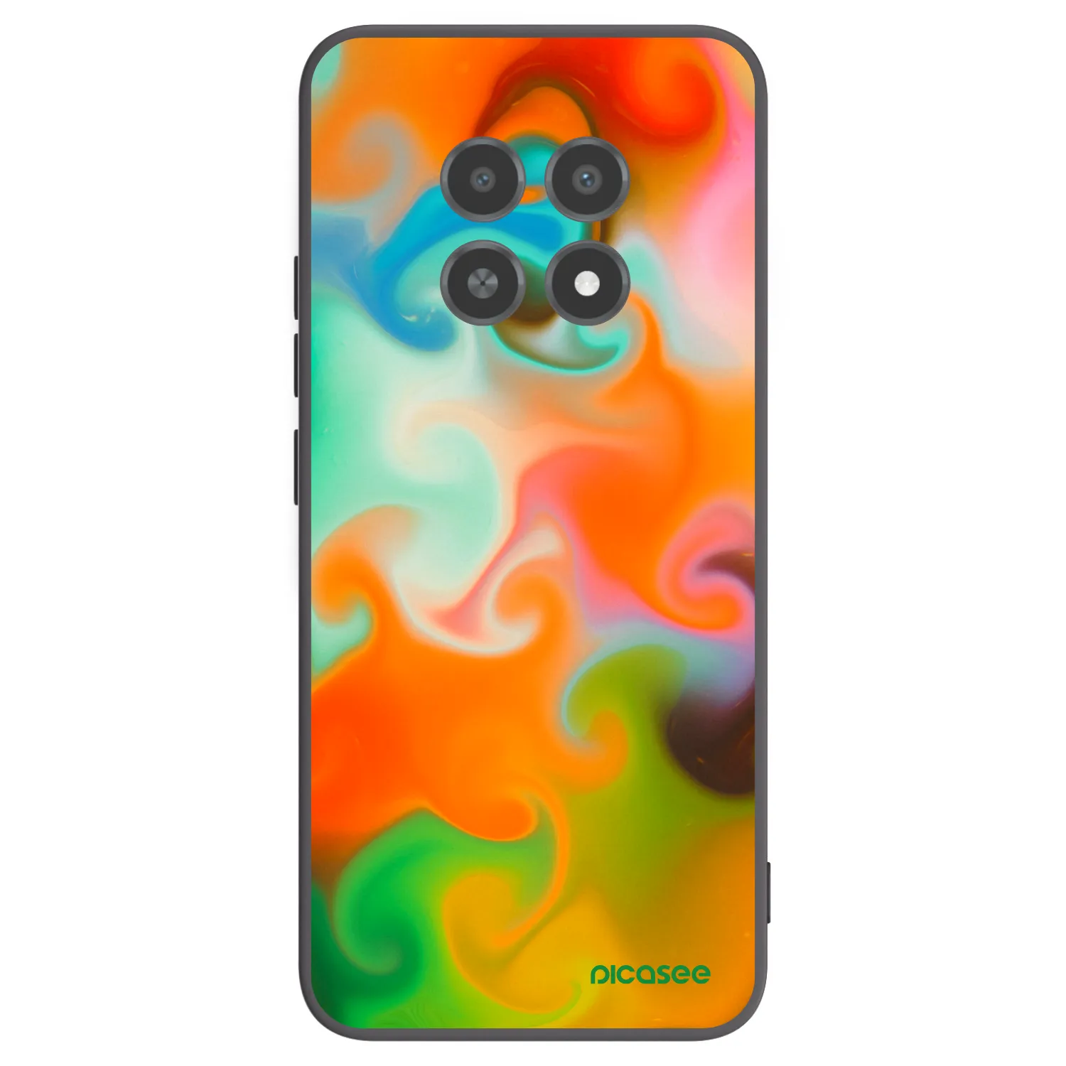 Picasee silikonowe czarne etui na Realme 12X - Juice