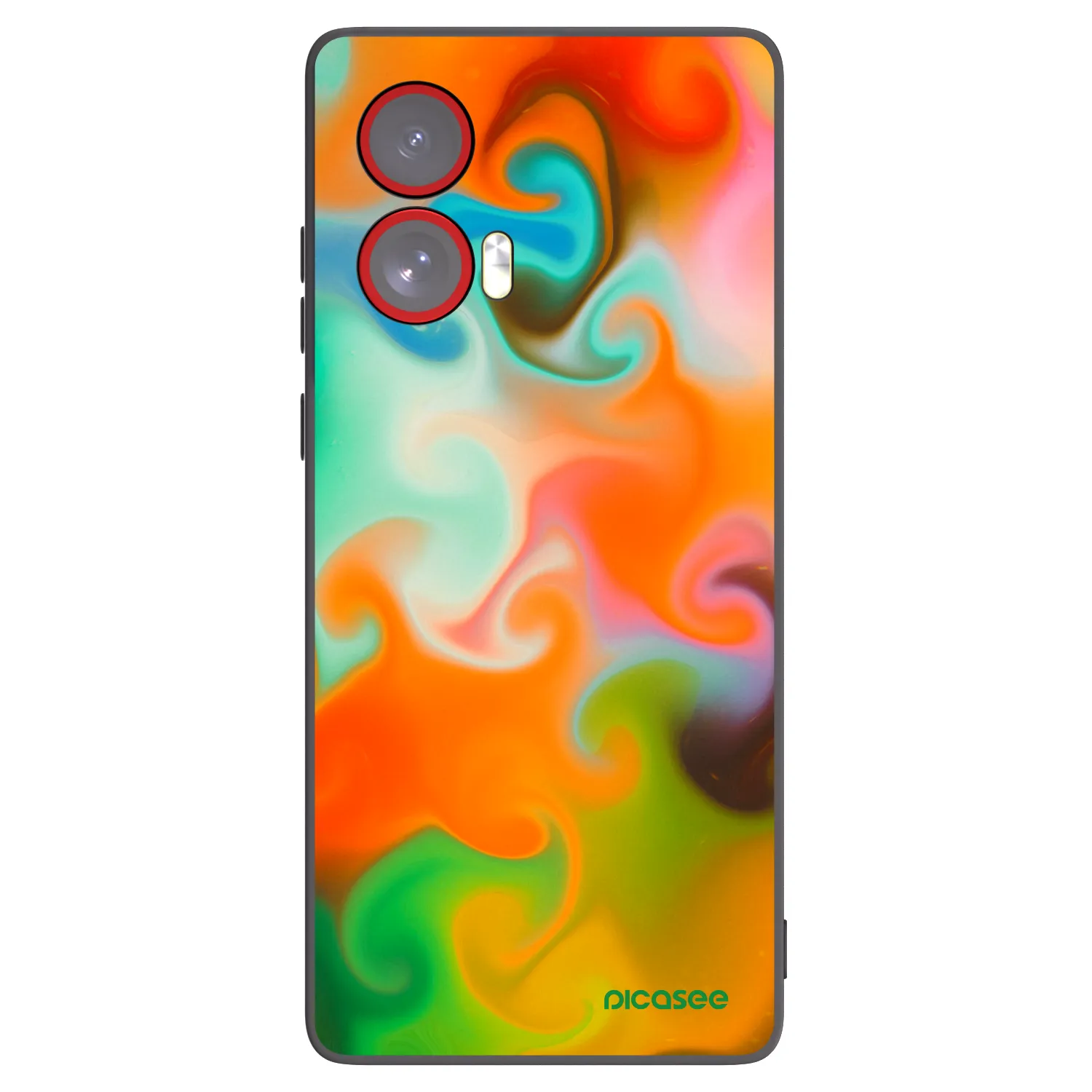 Picasee silikonowe czarne etui na Motorola Edge 50 Fusion - Juice