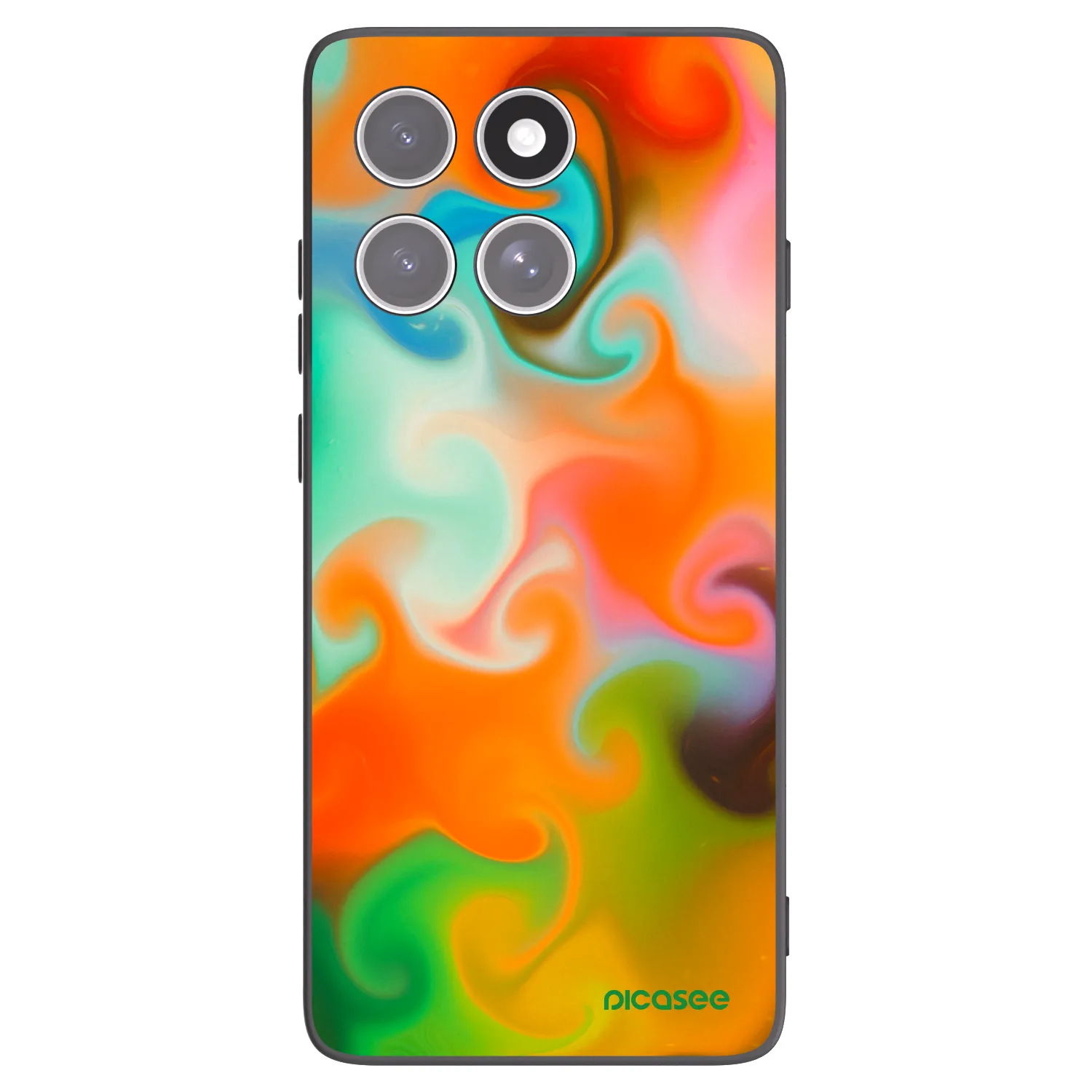 Picasee silikonowe czarne etui na Motorola Edge 60 Fusion - Juice