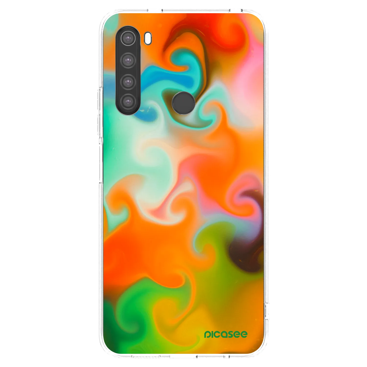 Picasee silikonowe przeźroczyste etui na Xiaomi Redmi Note 8 - Juice