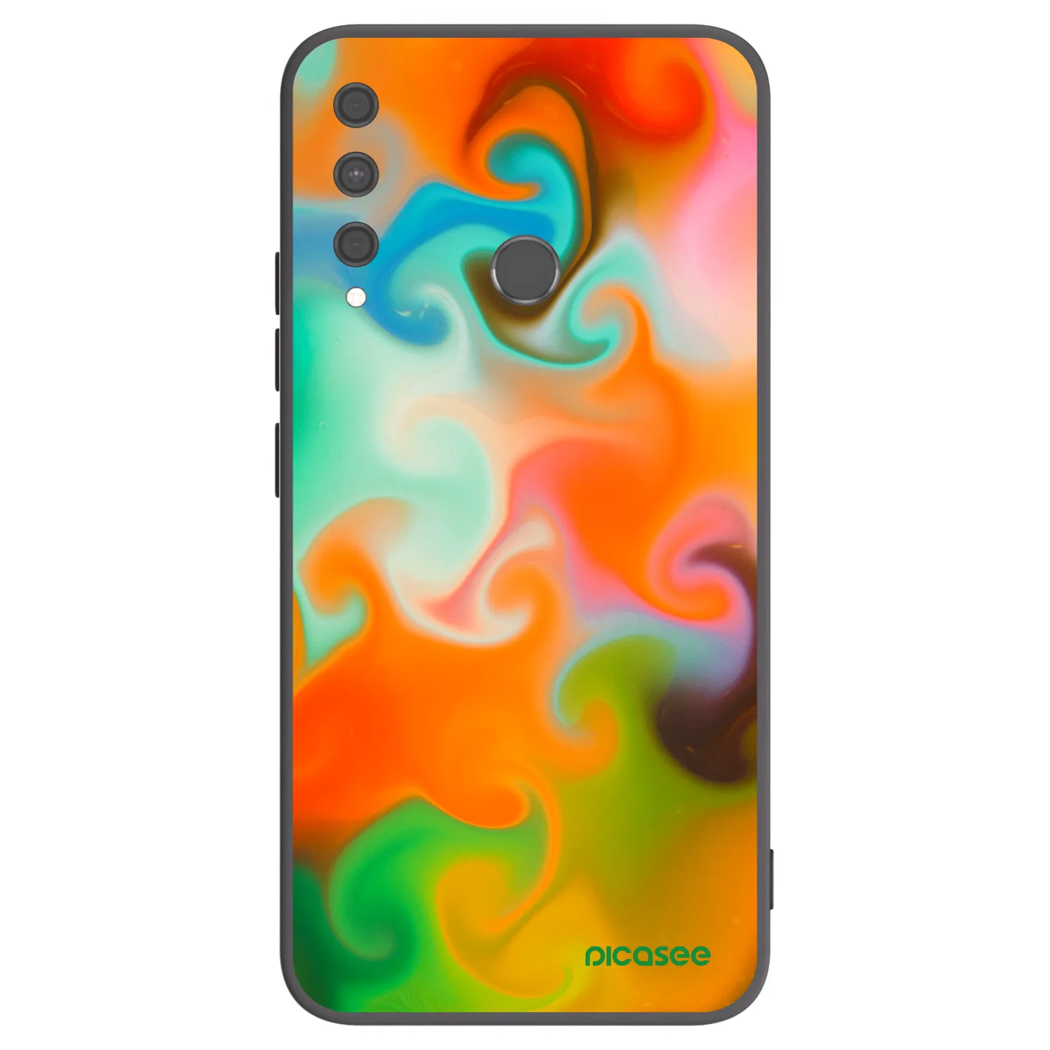 Picasee silikonowe czarne etui na Huawei P40 Lite E - Juice