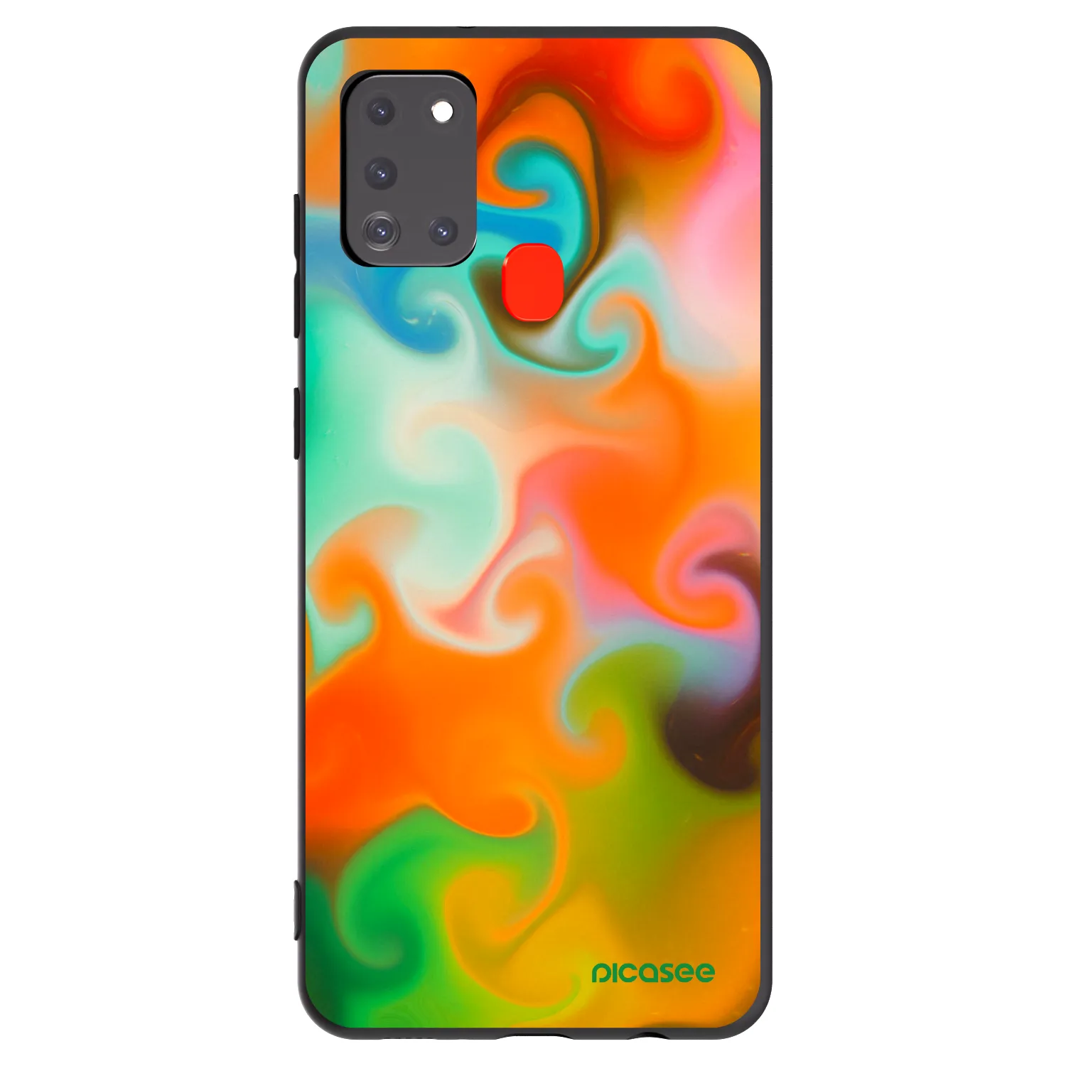 Picasee silikonowe czarne etui na Samsung Galaxy A21s - Juice