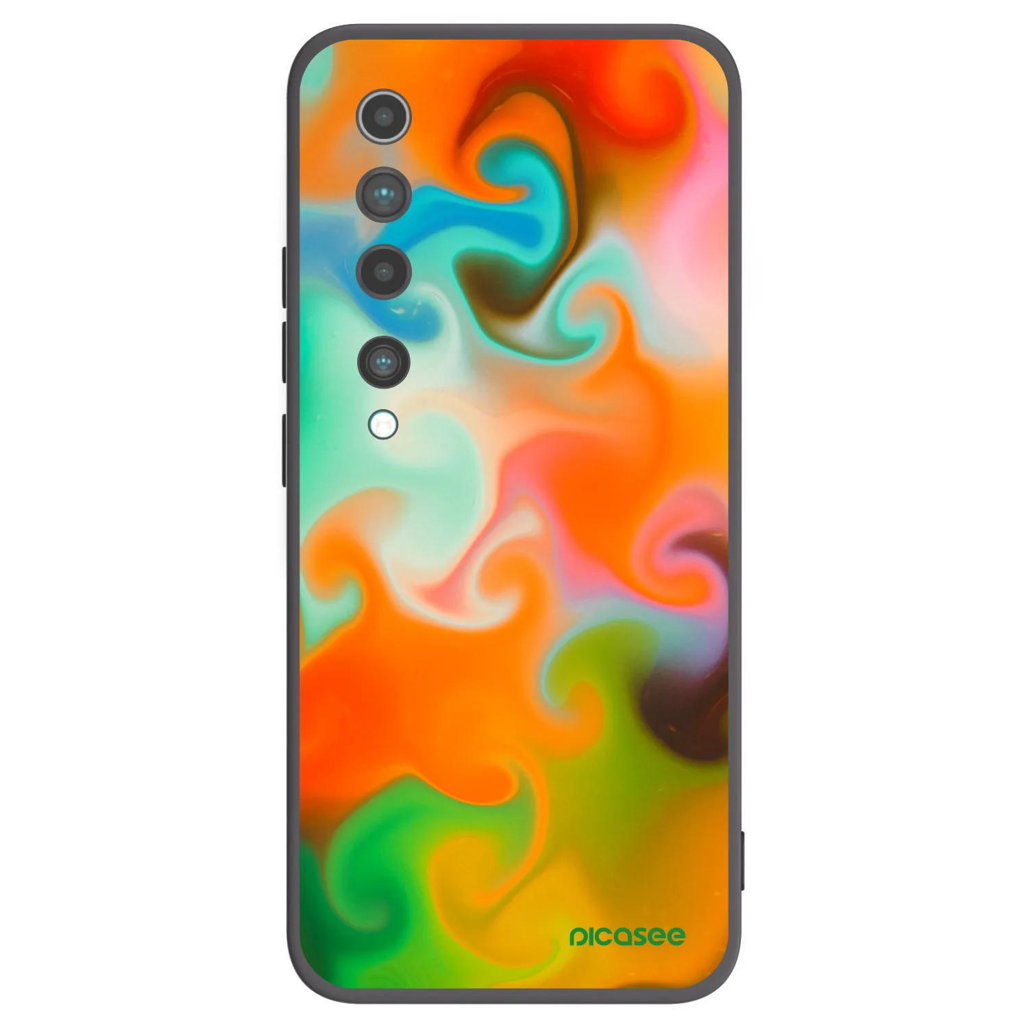 Picasee silikonowe czarne etui na Xiaomi Mi 10 - Juice