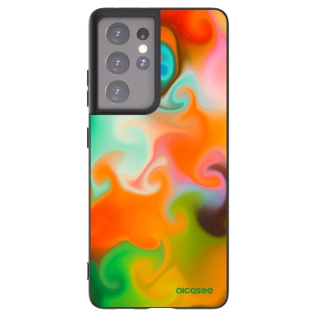 Picasee silikonowe czarne etui na Samsung Galaxy S21 Ultra 5G G998B - Juice