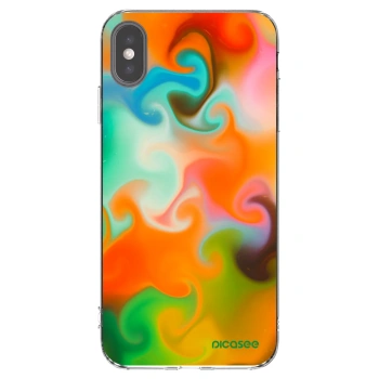 Picasee silikonowe przeźroczyste etui na Apple iPhone XS Max - Juice