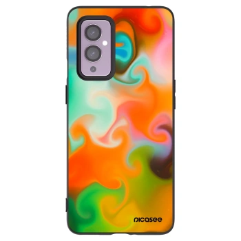 Picasee silikonowe czarne etui na OnePlus 9 - Juice
