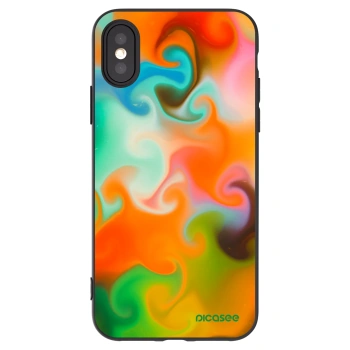 Picasee silikonowe czarne etui na Apple iPhone X/XS - Juice