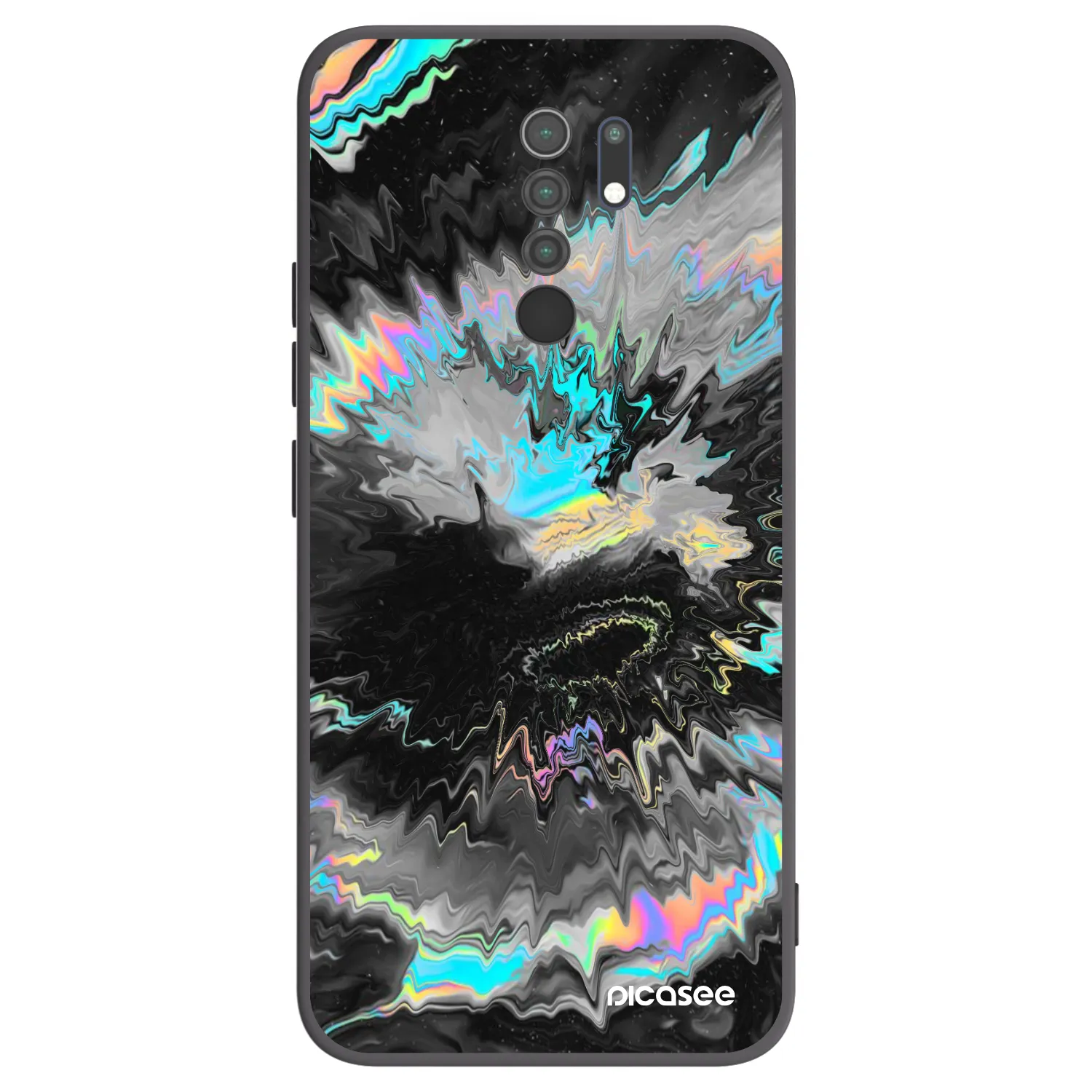 Picasee silikonowe czarne etui na Xiaomi Redmi 9 - Magnetic