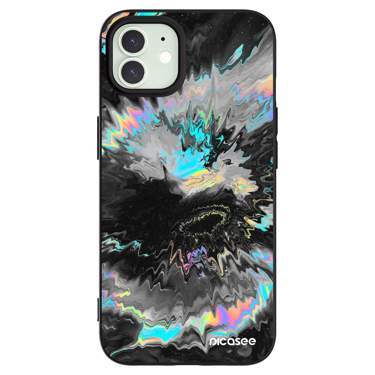 Picasee silikonowe czarne etui na Apple iPhone 12 Pro - Magnetic