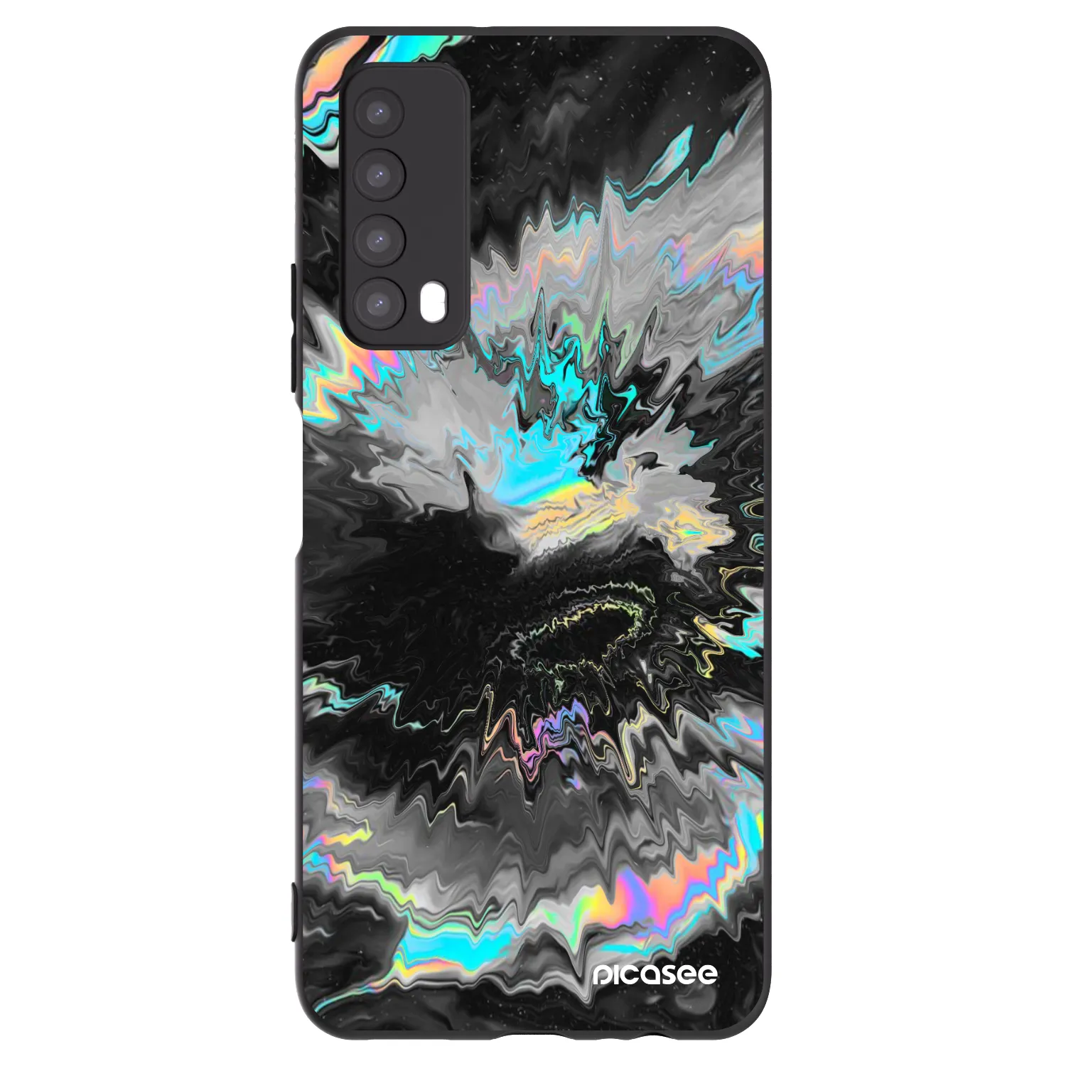 Picasee silikonowe czarne etui na Huawei P Smart 2021 - Magnetic