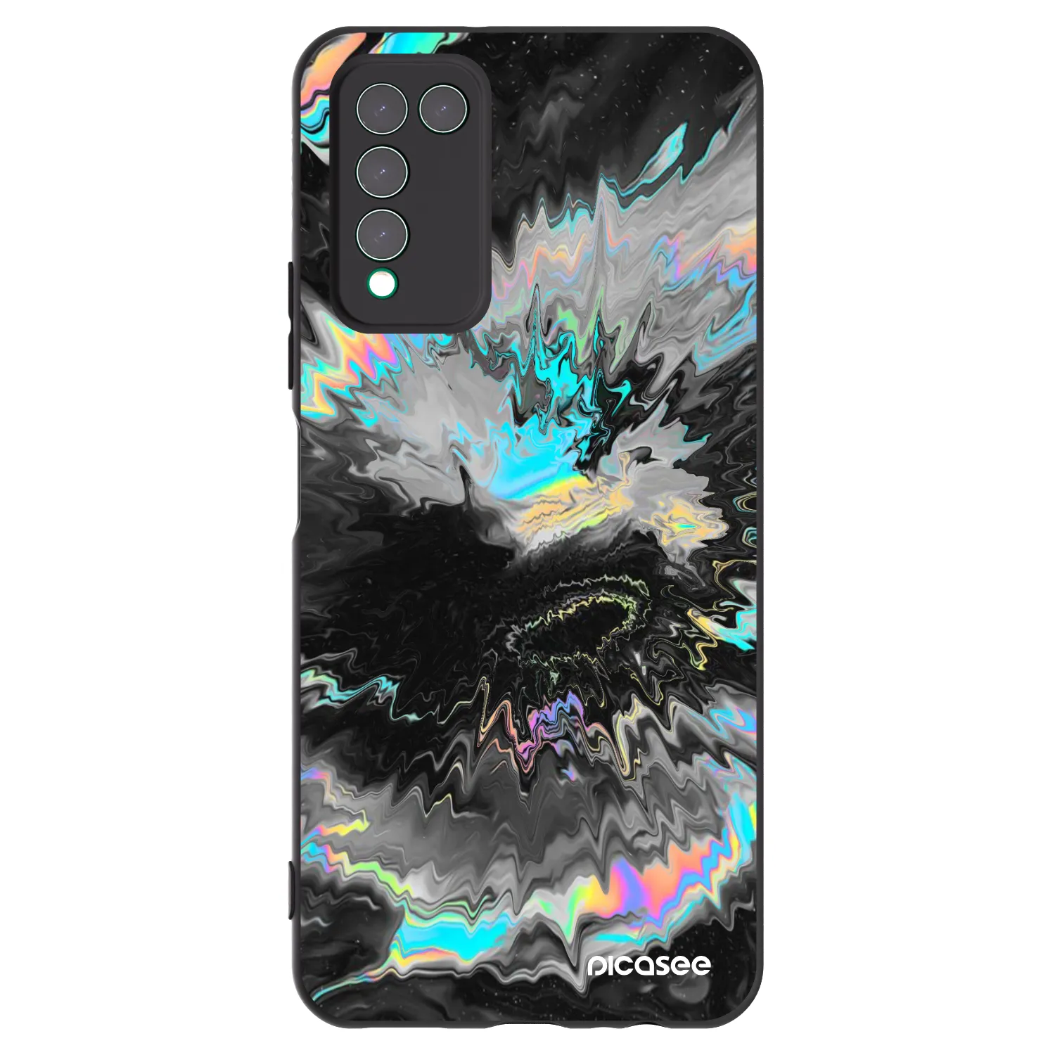 Picasee silikonowe czarne etui na Honor 10X Lite - Magnetic