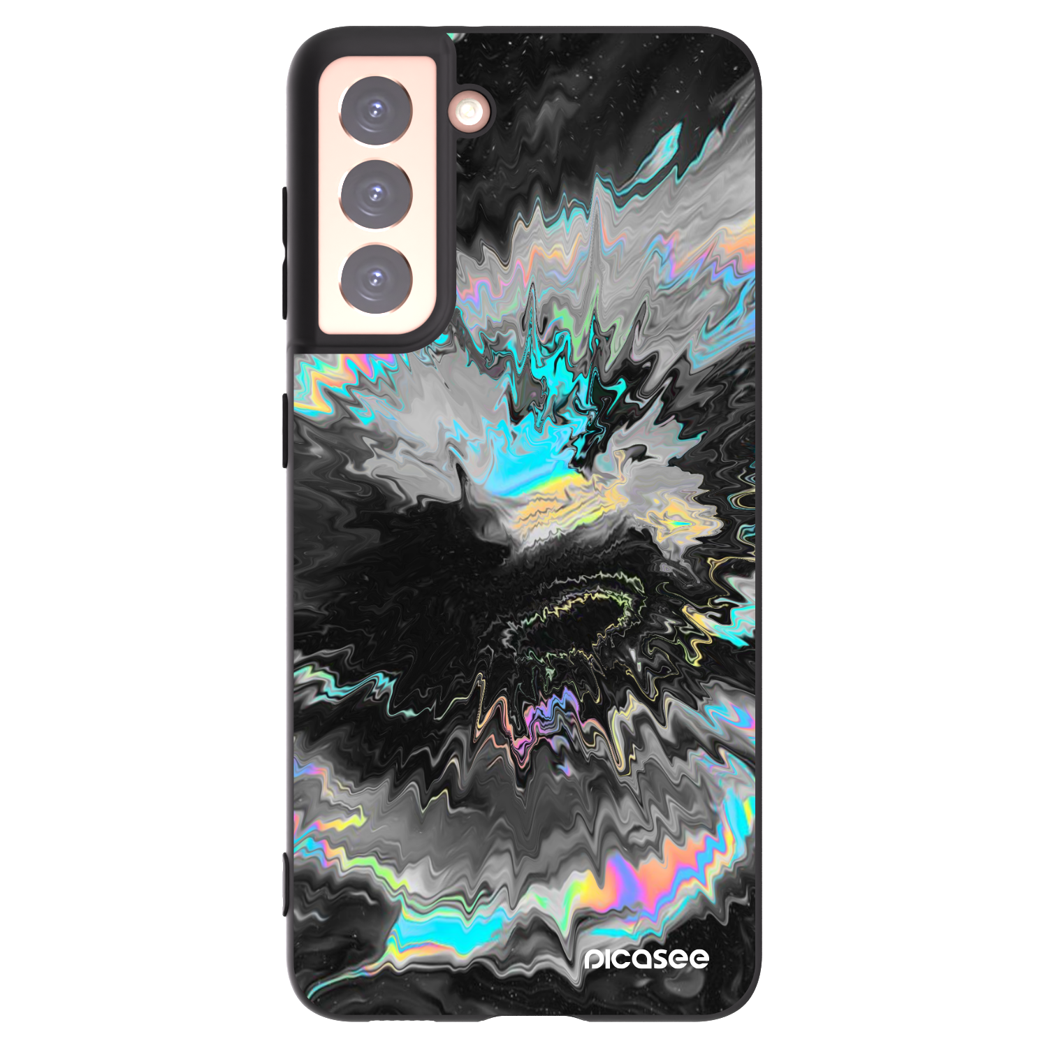Picasee silikonowe czarne etui na Samsung Galaxy S21 5G G991B - Magnetic