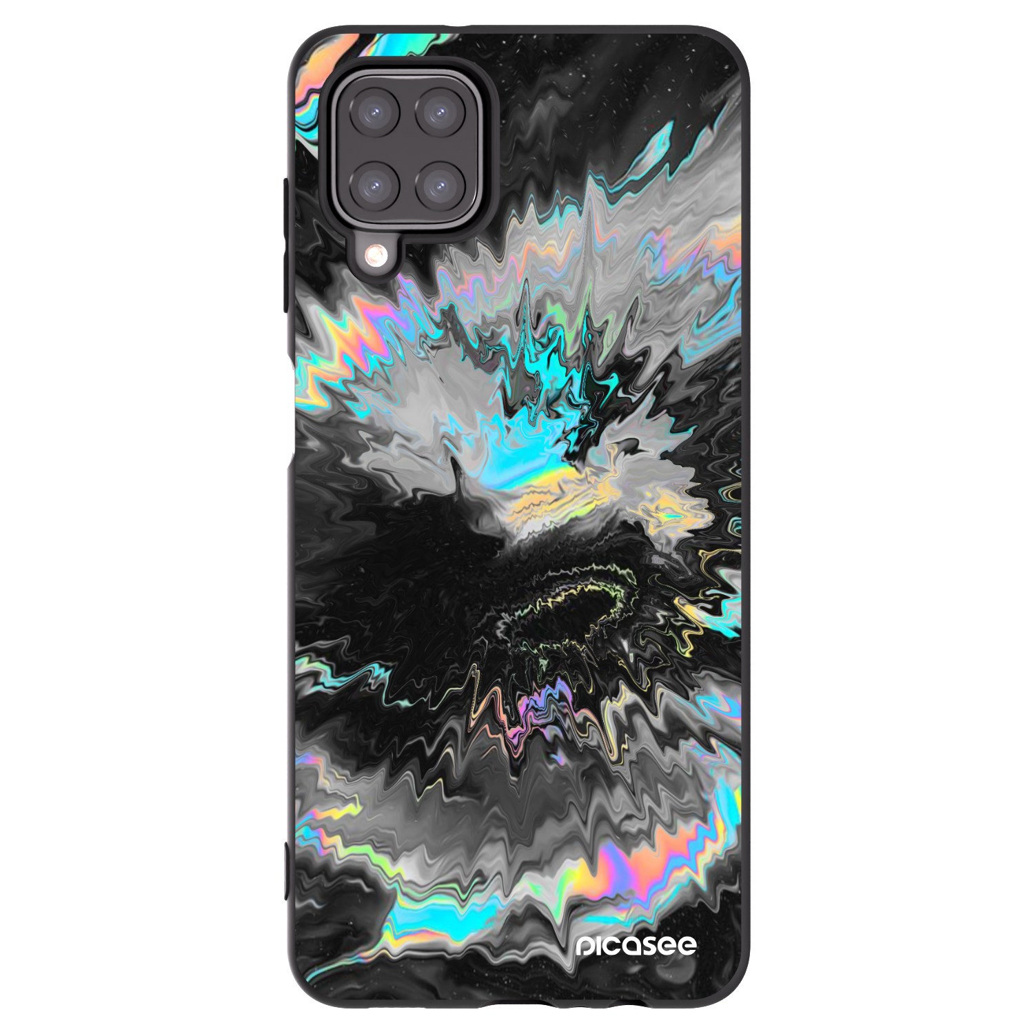 Picasee silikonowe czarne etui na Samsung Galaxy A12 A125F - Magnetic
