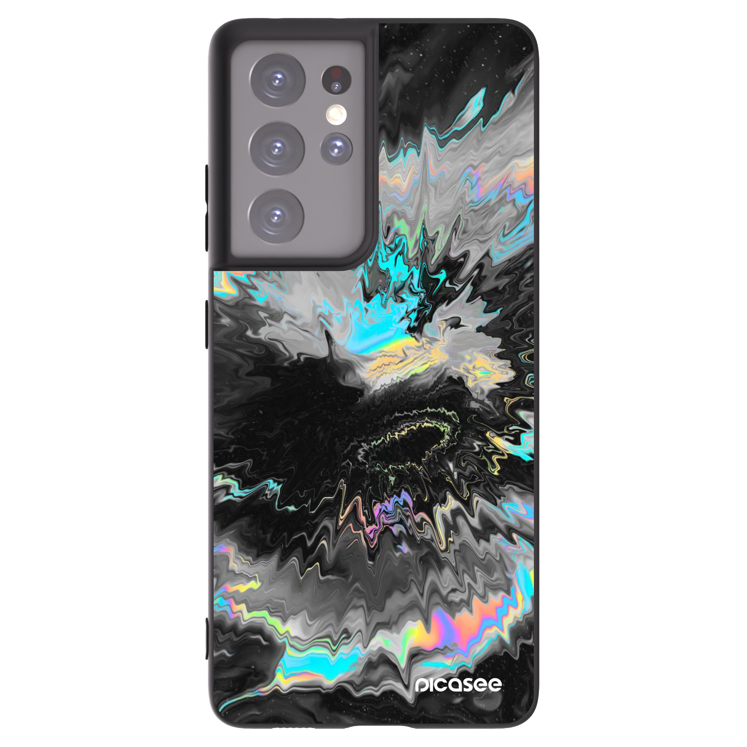 Picasee silikonowe czarne etui na Samsung Galaxy S21 Ultra 5G G998B - Magnetic