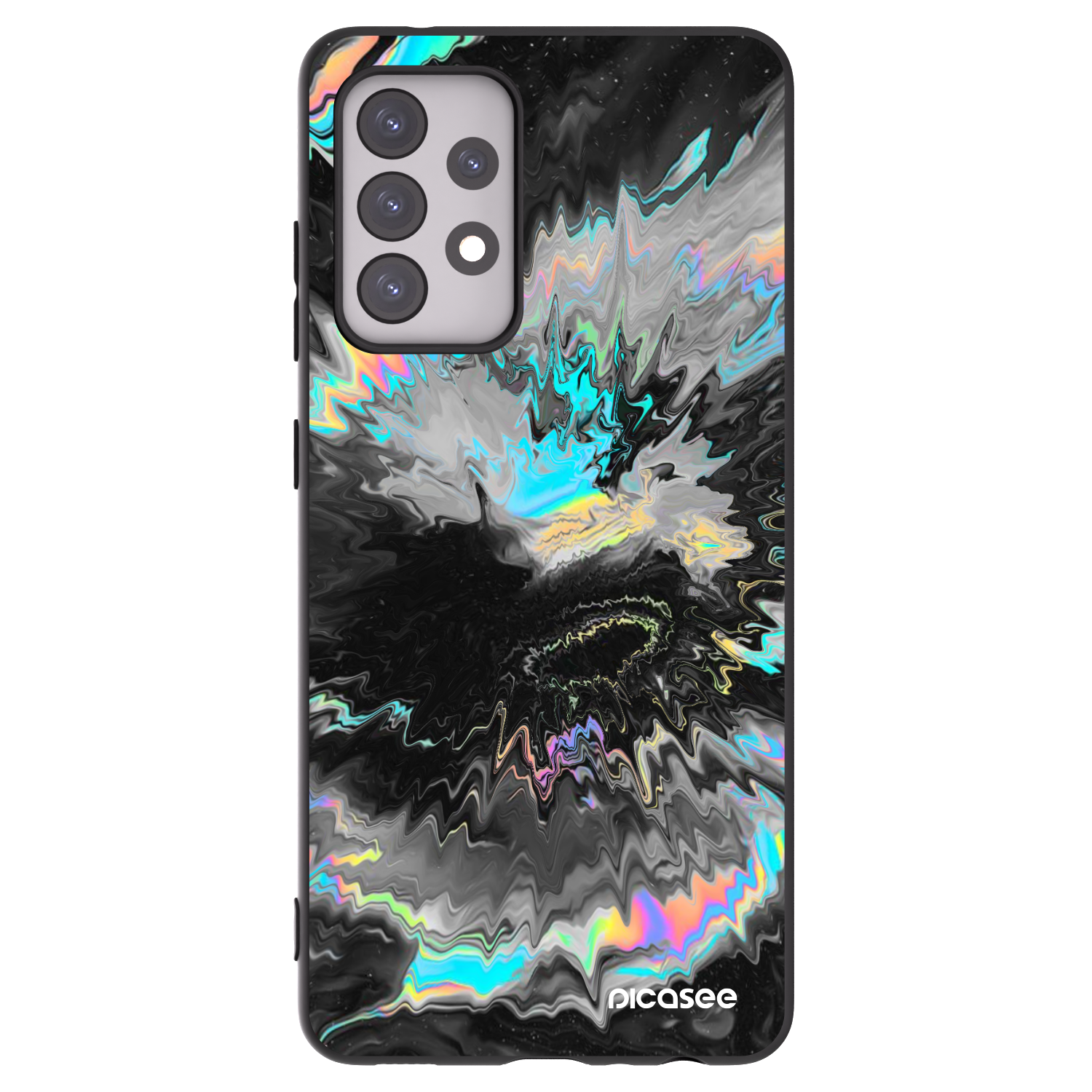 Picasee silikonowe czarne etui na Samsung Galaxy A52 5G A525F - Magnetic