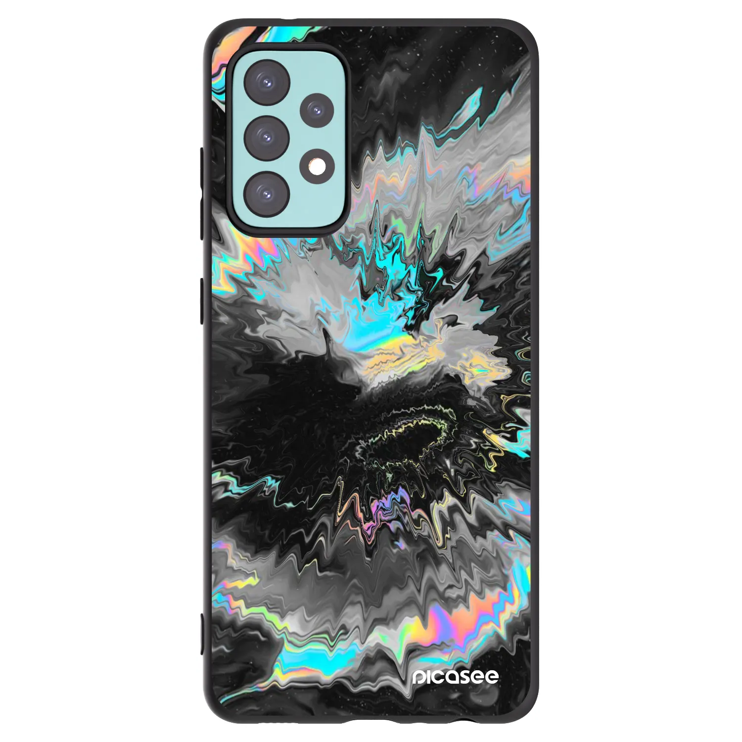 Picasee silikonowe czarne etui na Samsung Galaxy A72 A725F - Magnetic