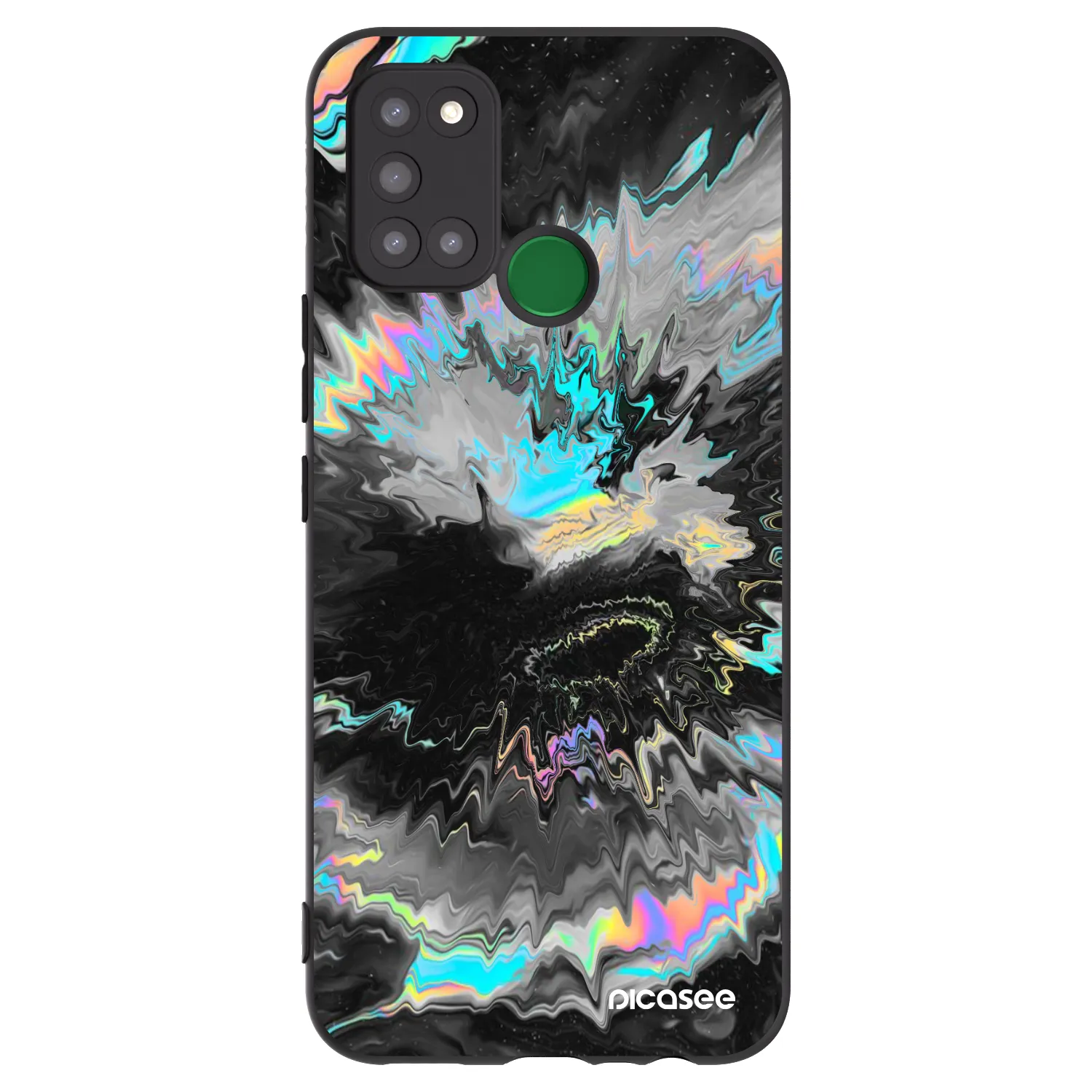 Picasee silikonowe czarne etui na Realme 7i - Magnetic