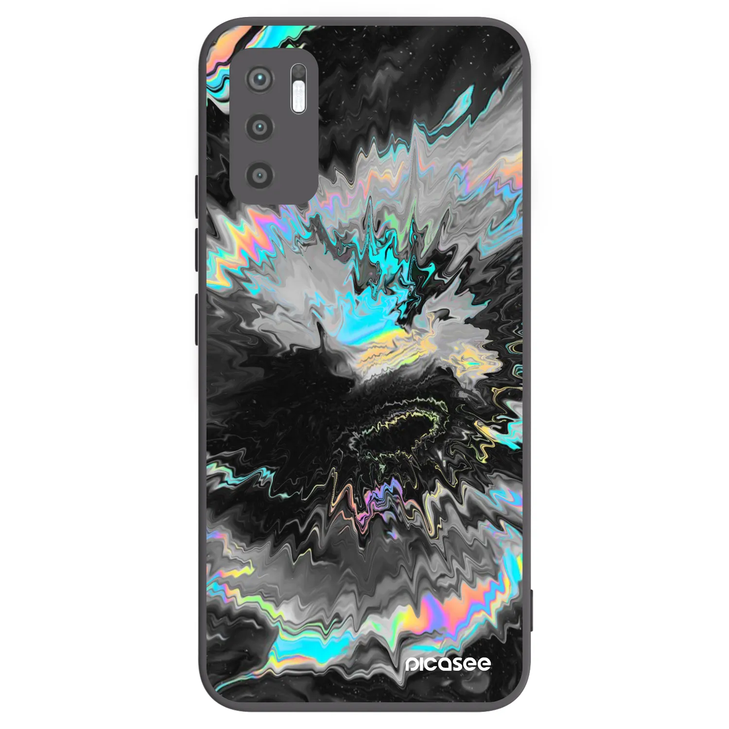 Picasee silikonowe czarne etui na Xiaomi Redmi Note 10 5G - Magnetic
