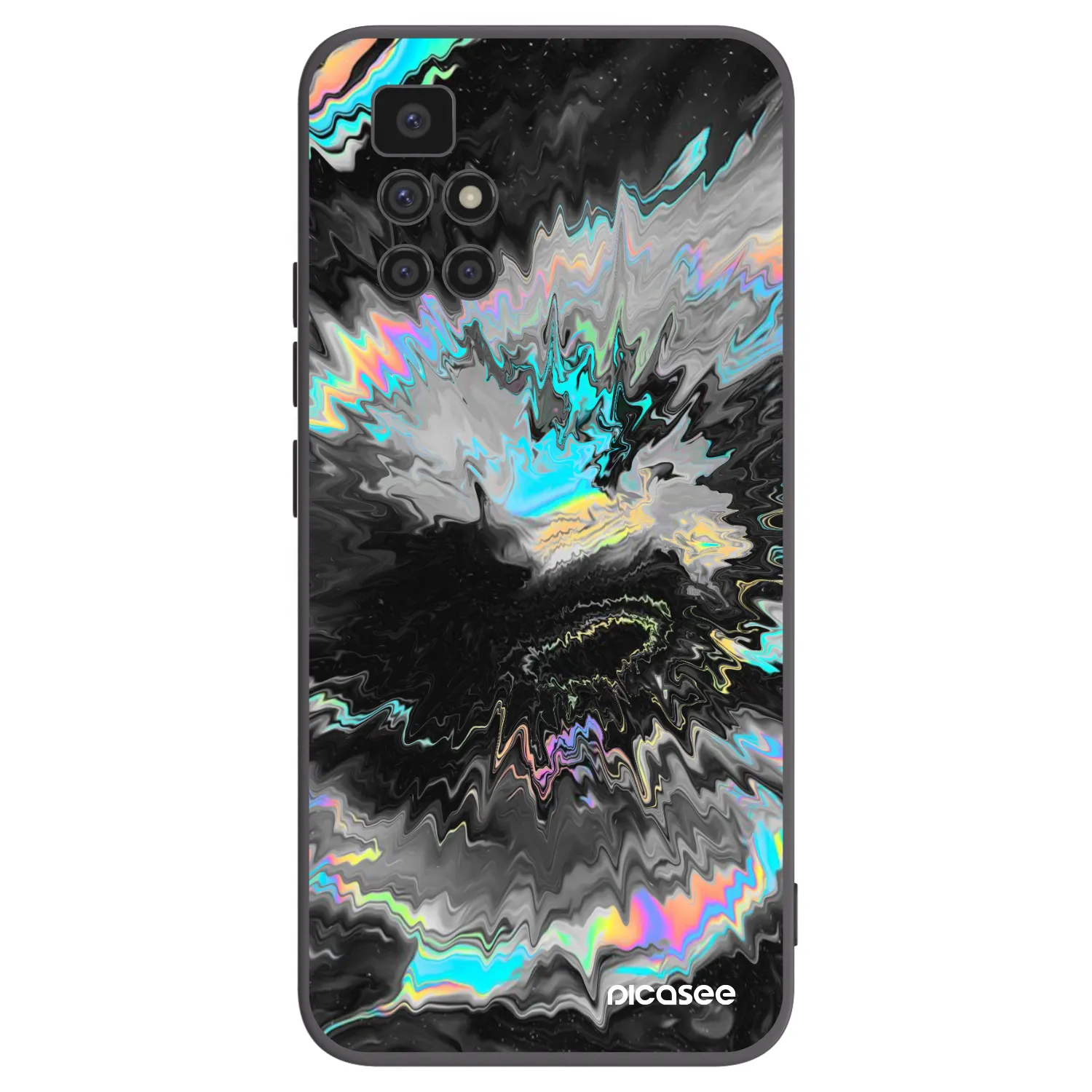 Picasee silikonowe czarne etui na Xiaomi Redmi 10 - Magnetic