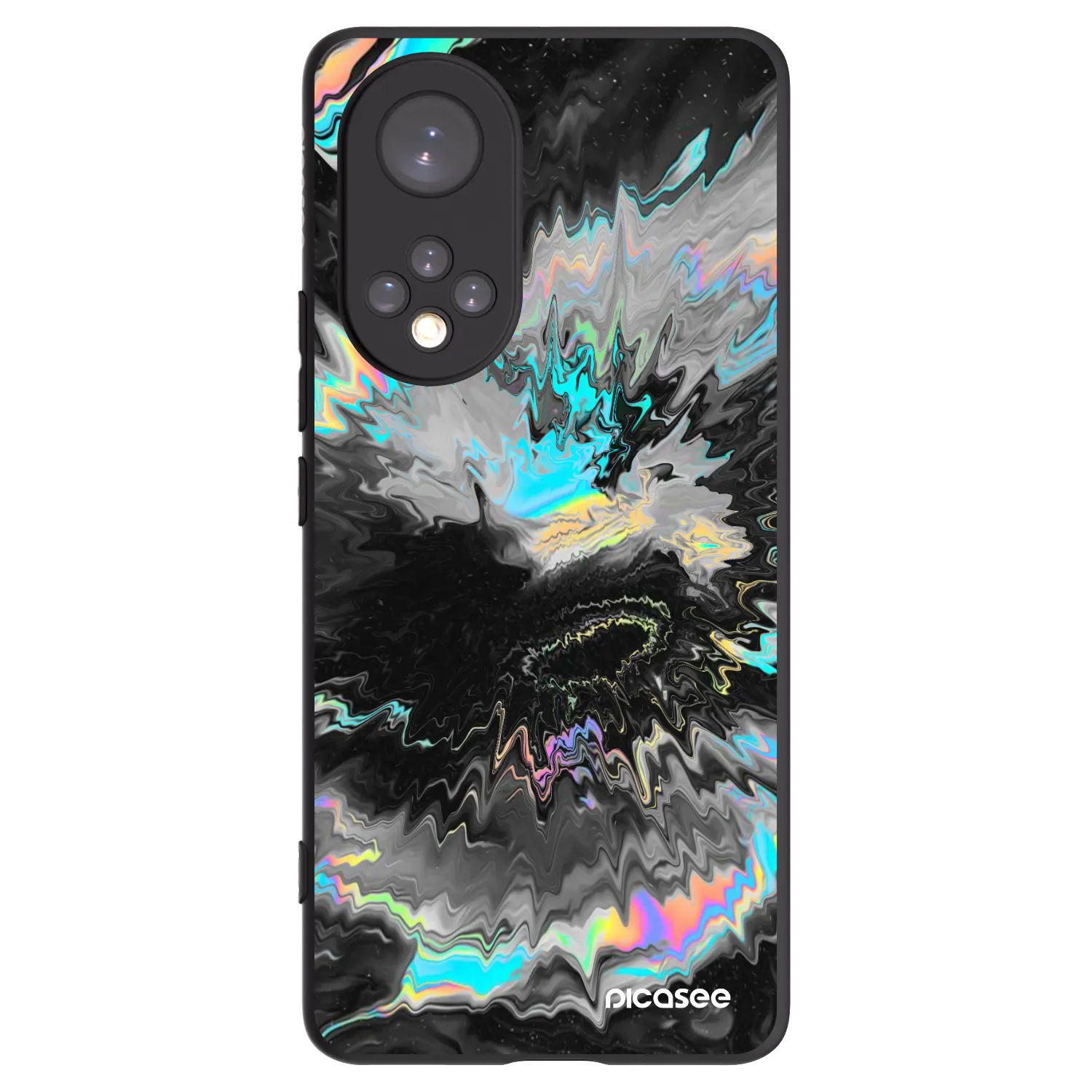 Picasee silikonowe czarne etui na Honor 50 5G - Magnetic