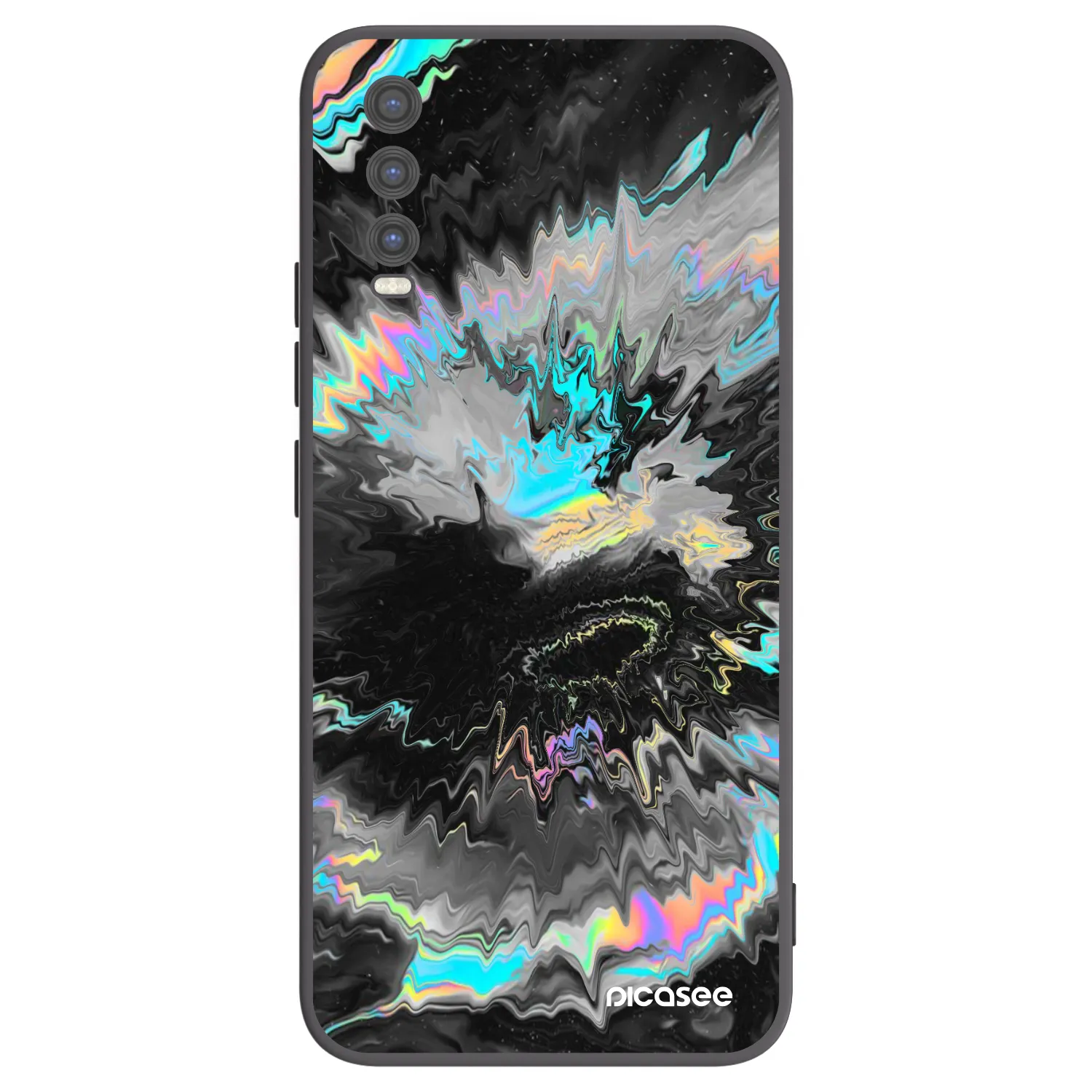 Picasee silikonowe czarne etui na Vivo Y20s - Magnetic