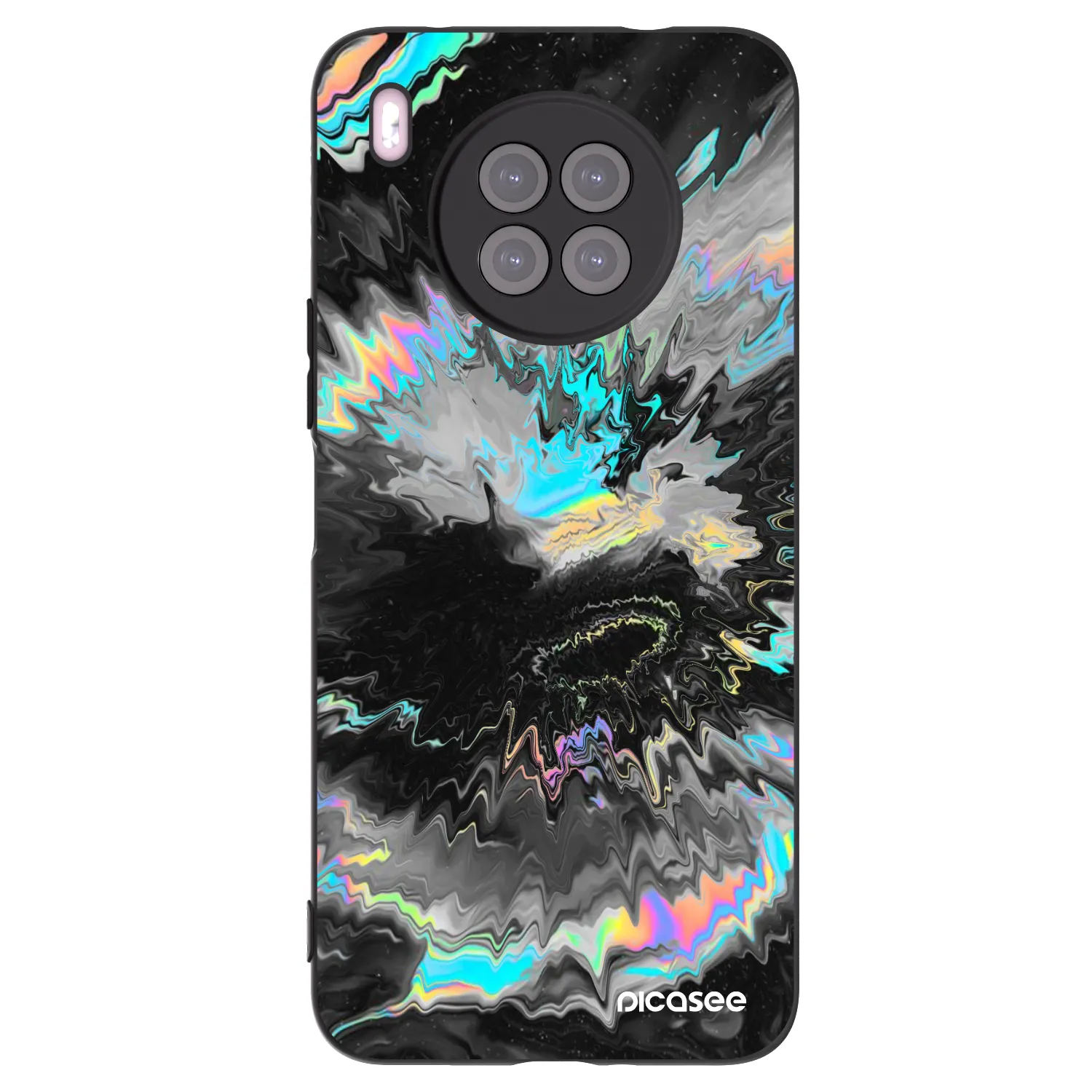 Picasee silikonowe czarne etui na Huawei Nova 8i - Magnetic