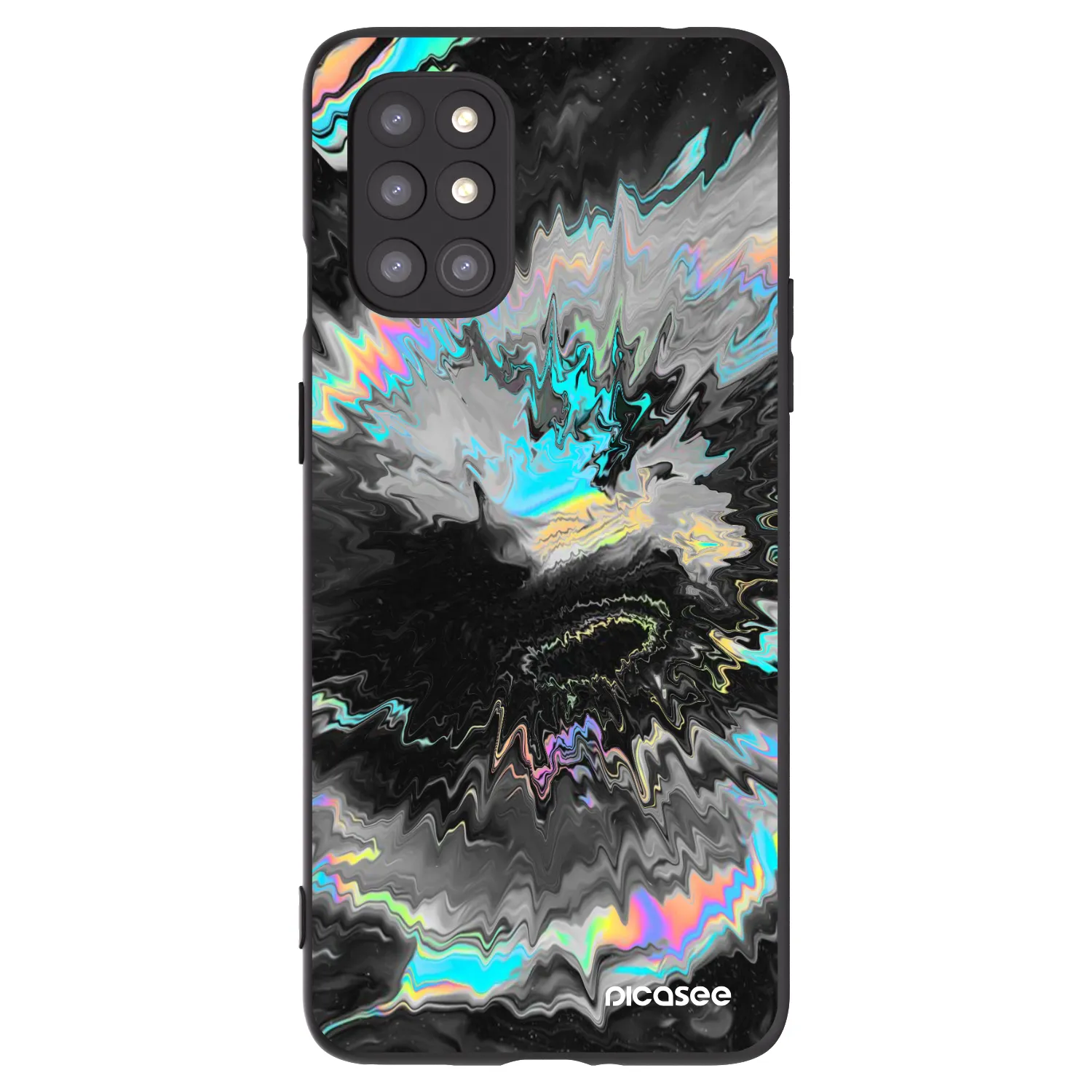 Picasee silikonowe czarne etui na OnePlus 8T - Magnetic