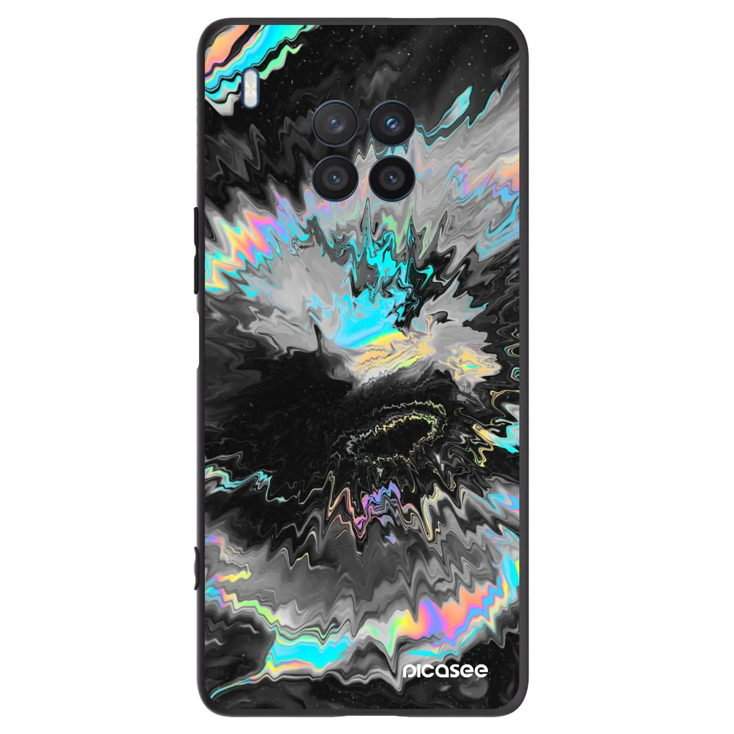Picasee silikonowe czarne etui na Honor 50 Lite - Magnetic