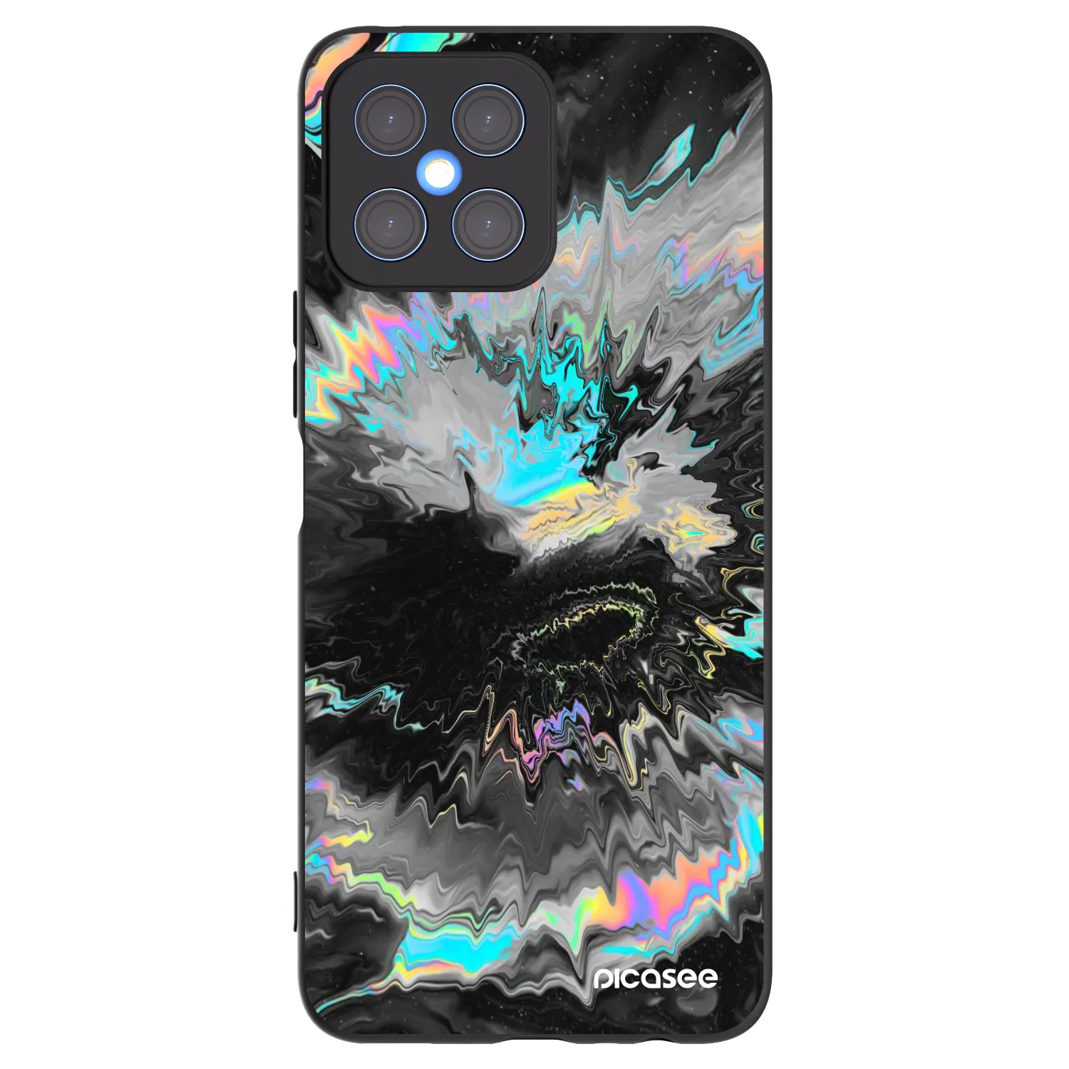 Picasee silikonowe czarne etui na Honor X8 4G - Magnetic