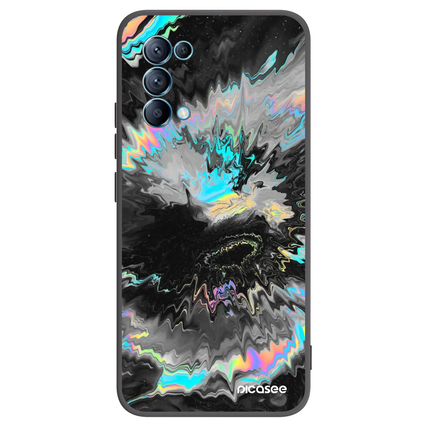 Picasee silikonowe czarne etui na OPPO Reno 5 5G - Magnetic