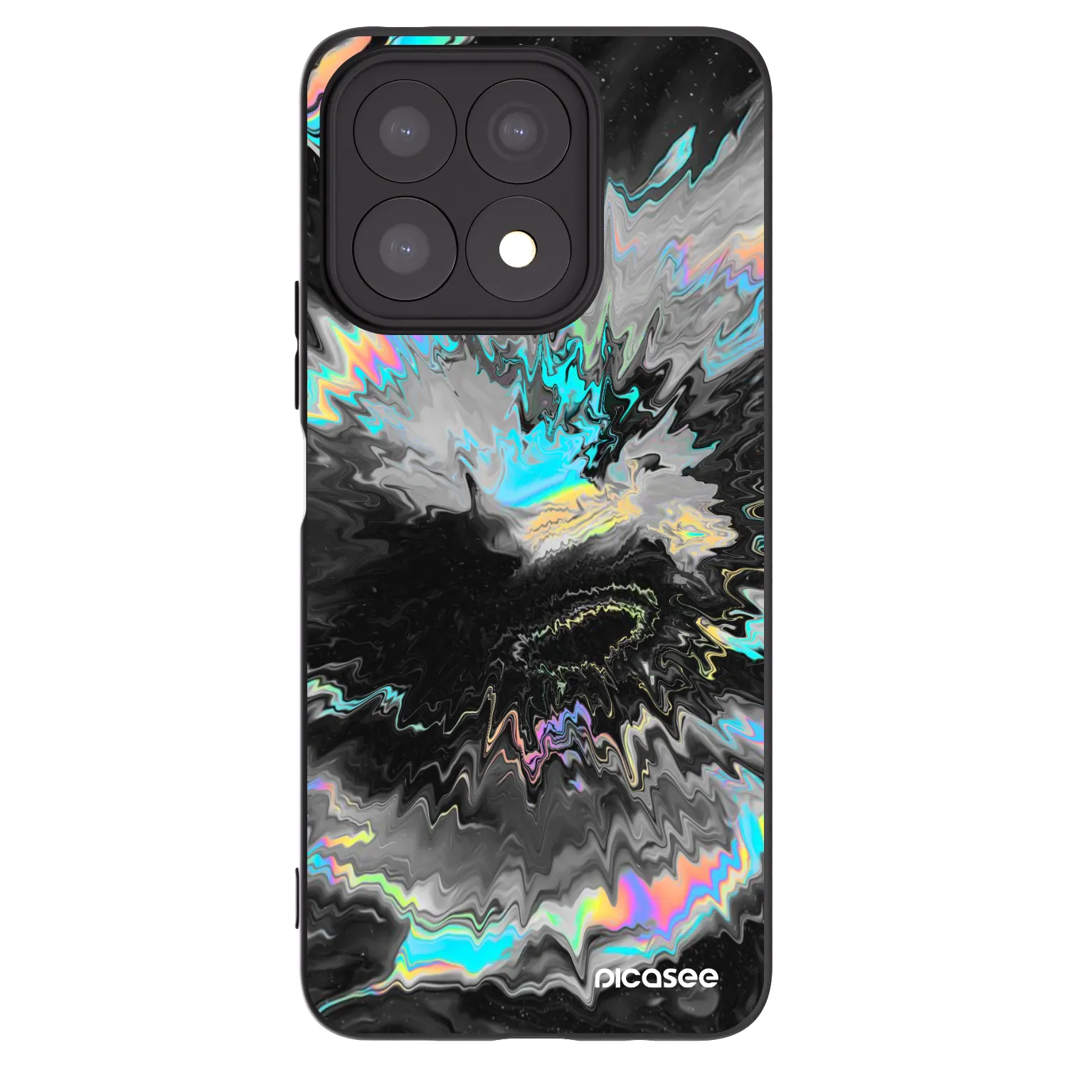 Picasee silikonowe czarne etui na Honor X8a - Magnetic