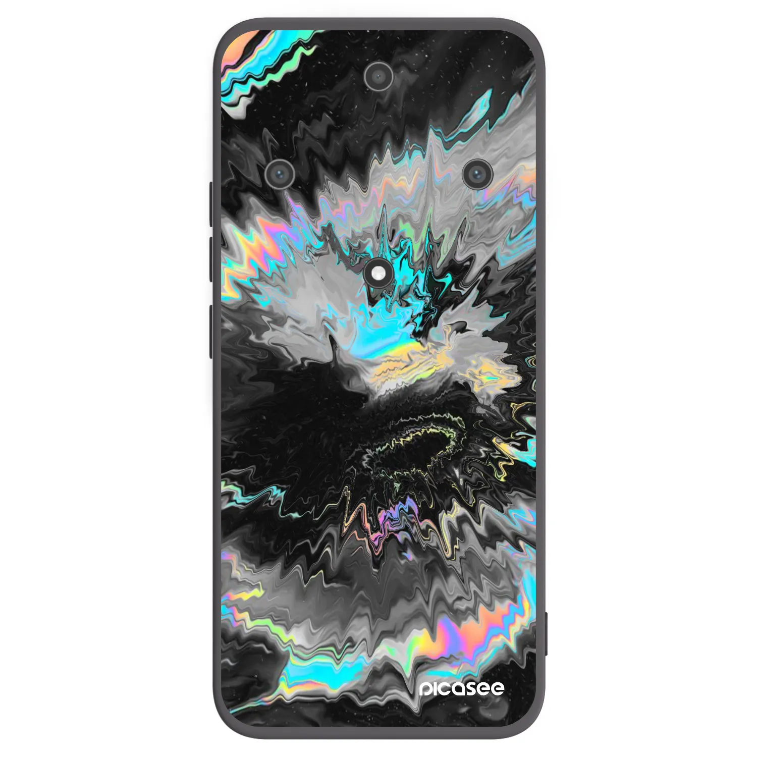Picasee silikonowe czarne etui na Honor Magic5 Lite 5G - Magnetic