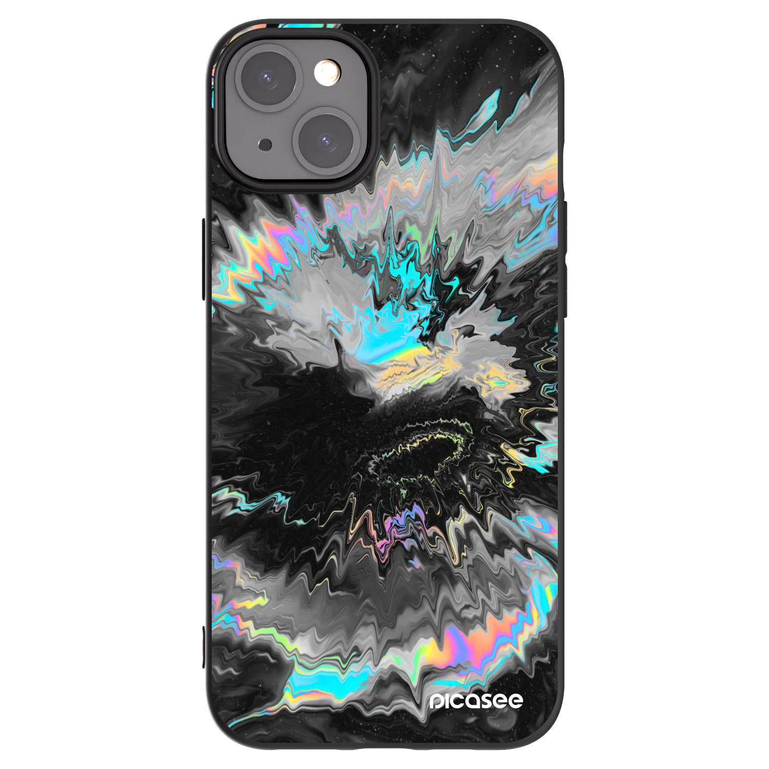 Picasee silikonowe czarne etui na Apple iPhone 15 Plus - Magnetic