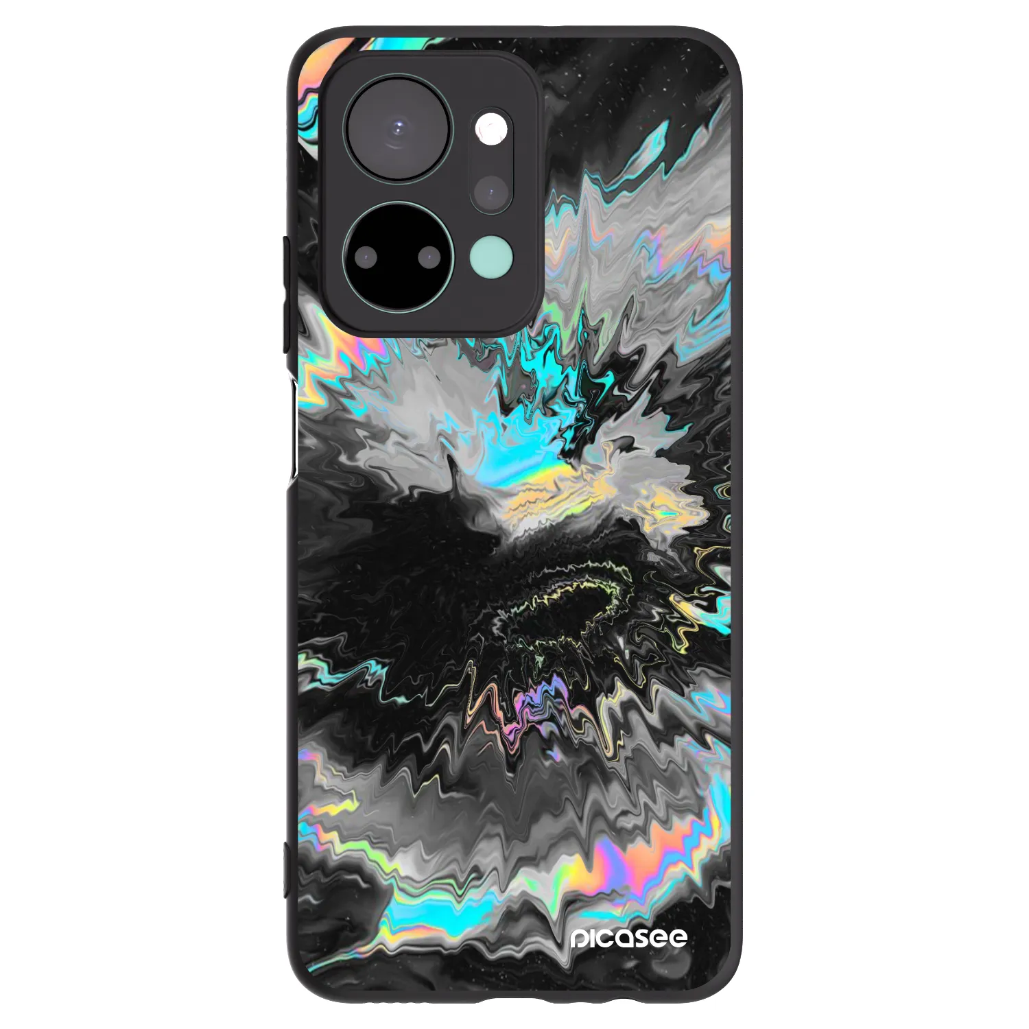 Picasee silikonowe czarne etui na Honor X7a - Magnetic