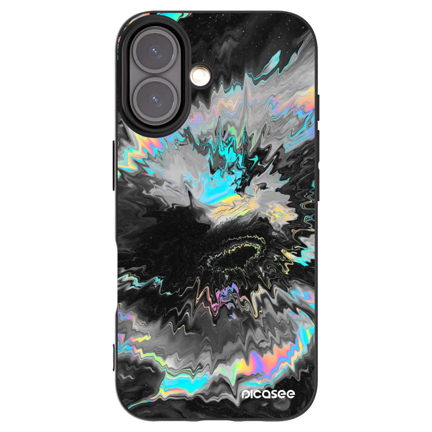 Picasee silikonowe czarne etui na Apple iPhone 16 - Magnetic
