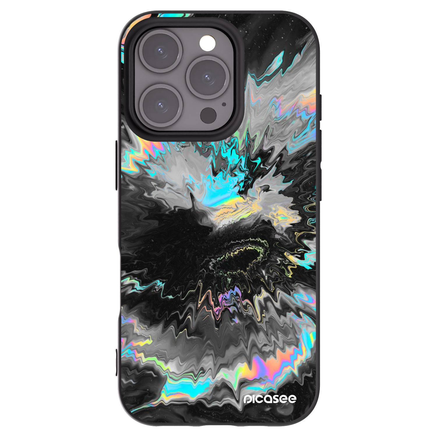 Picasee silikonowe czarne etui na Apple iPhone 16 Pro - Magnetic