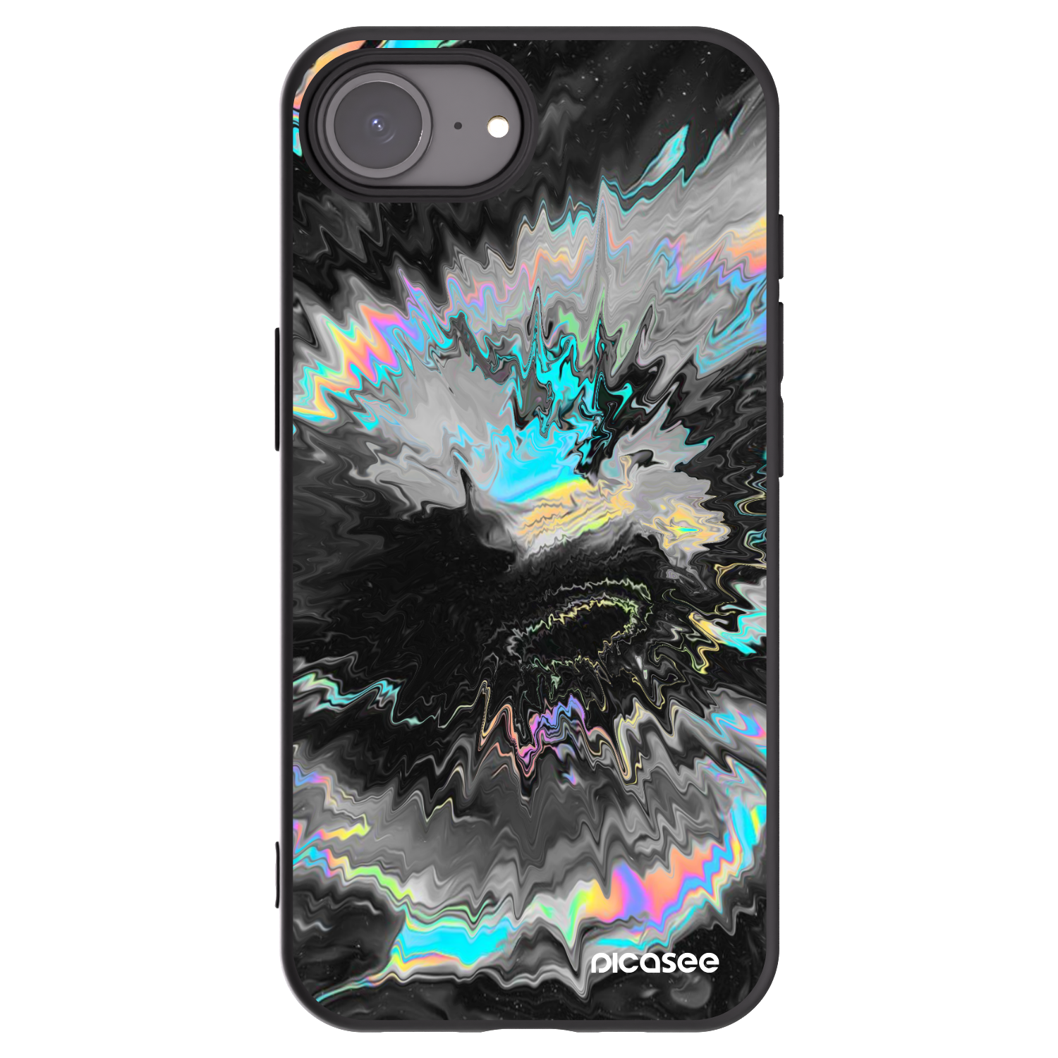 Picasee silikonowe czarne etui na Apple iPhone 16e - Magnetic