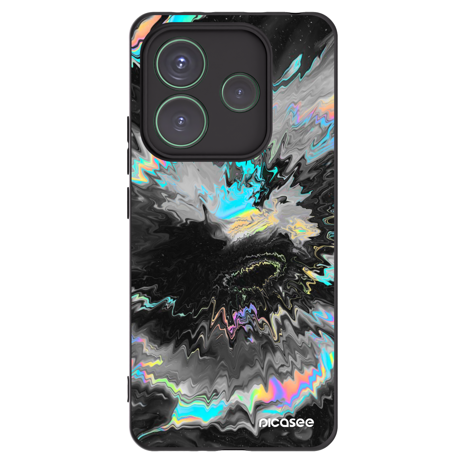 Picasee silikonowe czarne etui na Xiaomi Redmi Note 14 5G - Magnetic